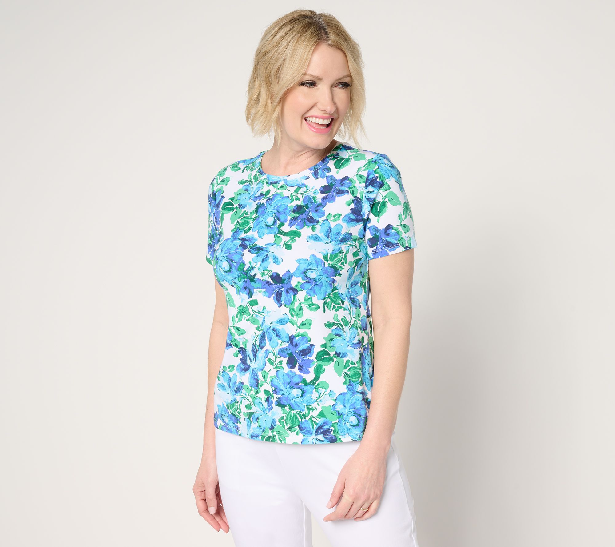 Isaac Mizrahi Live! A-la-Modal Printed Short Sleeve Tee