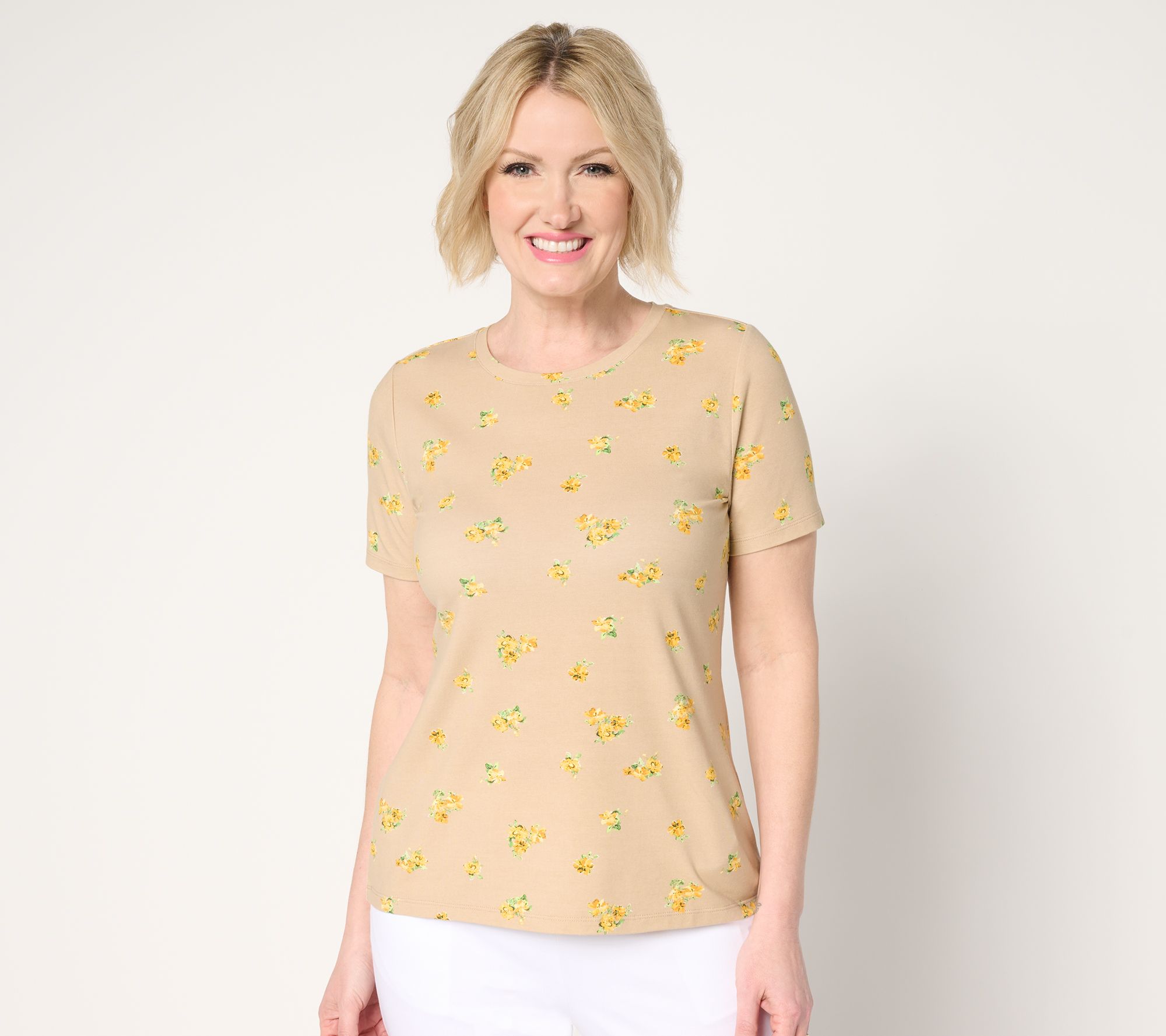 Isaac Mizrahi Live! A-la-Modal Printed Short Sleeve Tee