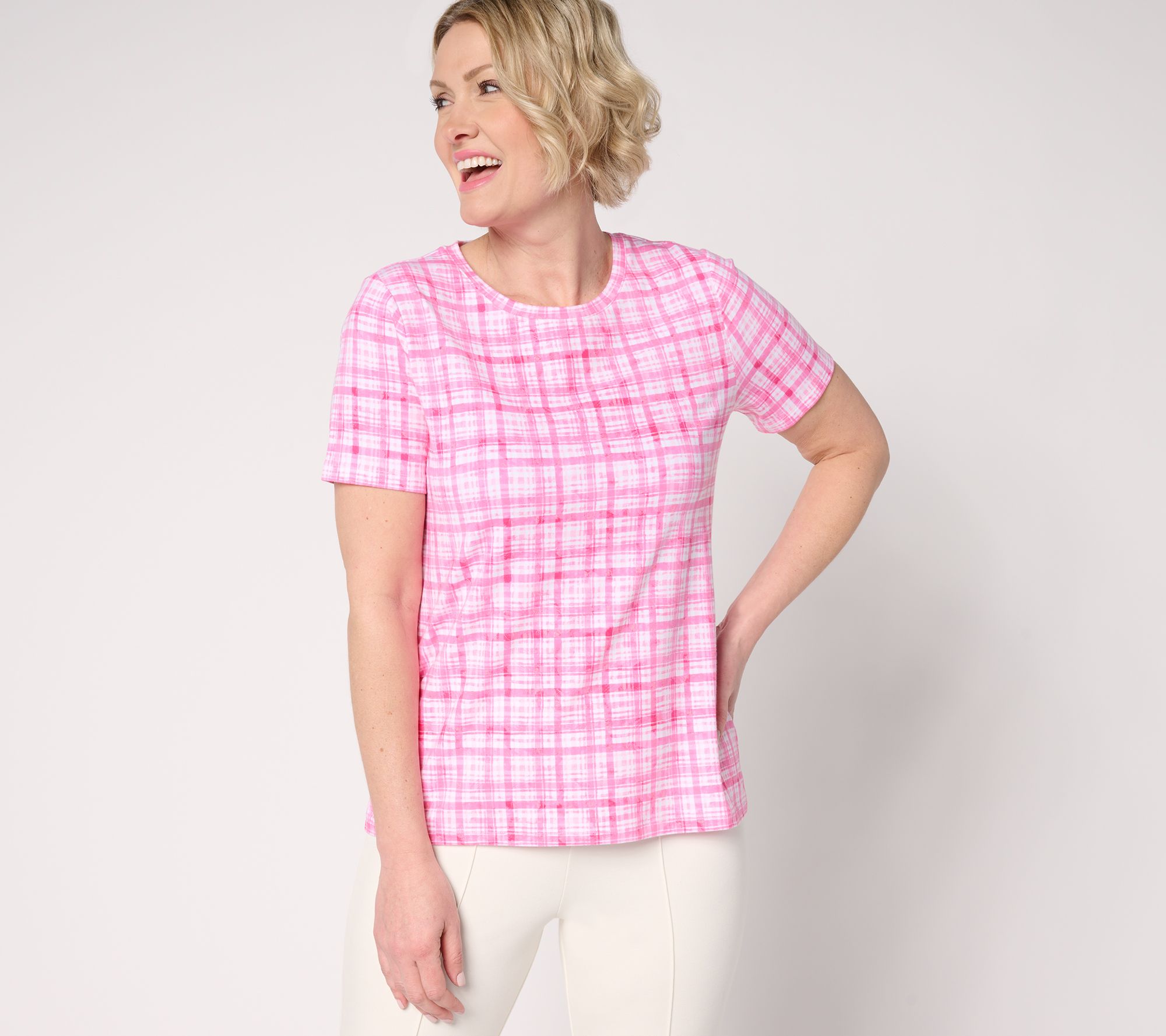 Isaac Mizrahi Live! A-la-Modal Printed Short Sleeve Tee