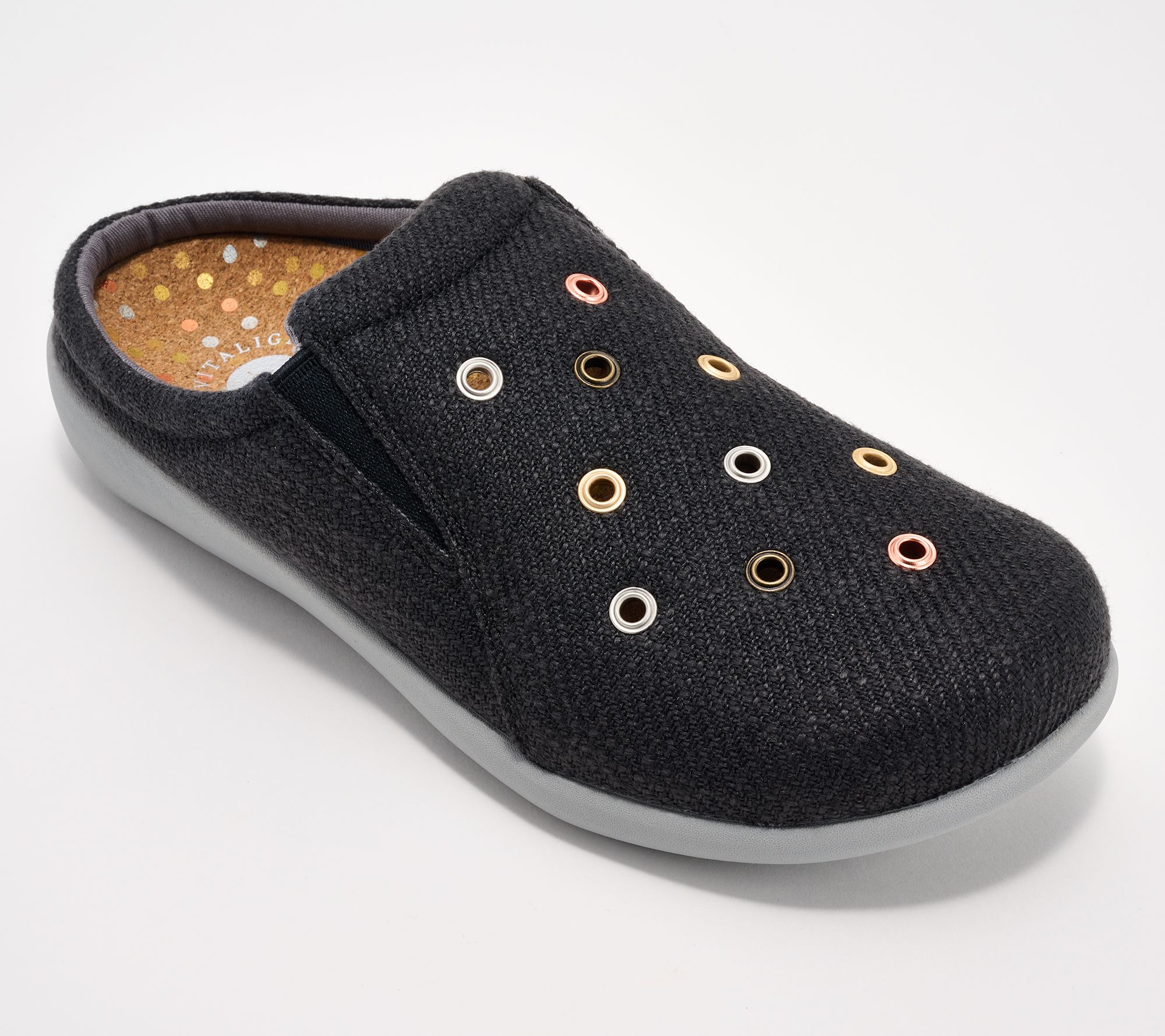 Revitalign Orthotic Studded Linen Clogs - Destin