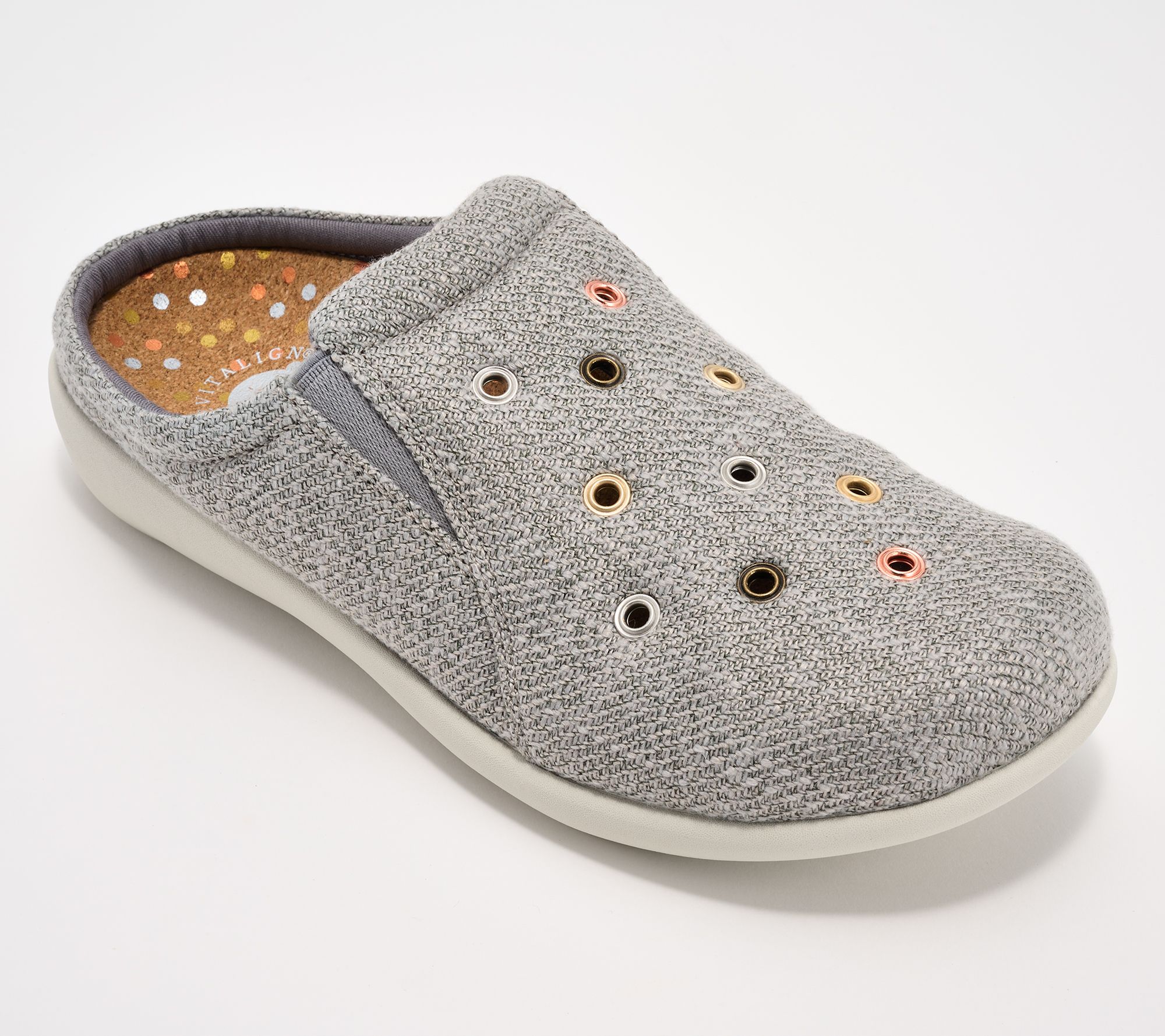 Revitalign Orthotic Studded Linen Clogs - Destin