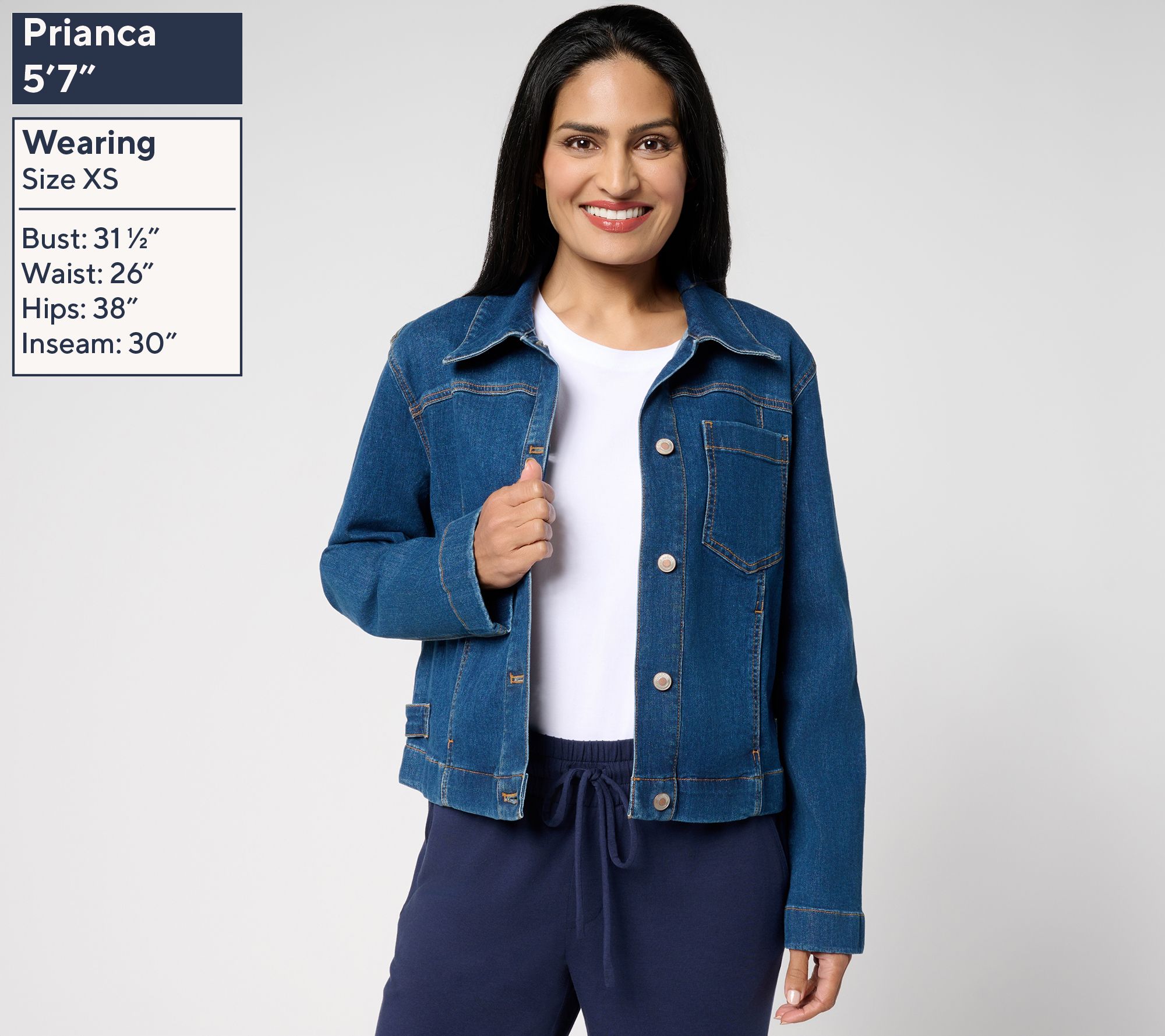 AnyBody Casual Denim Jacket - QVC.com