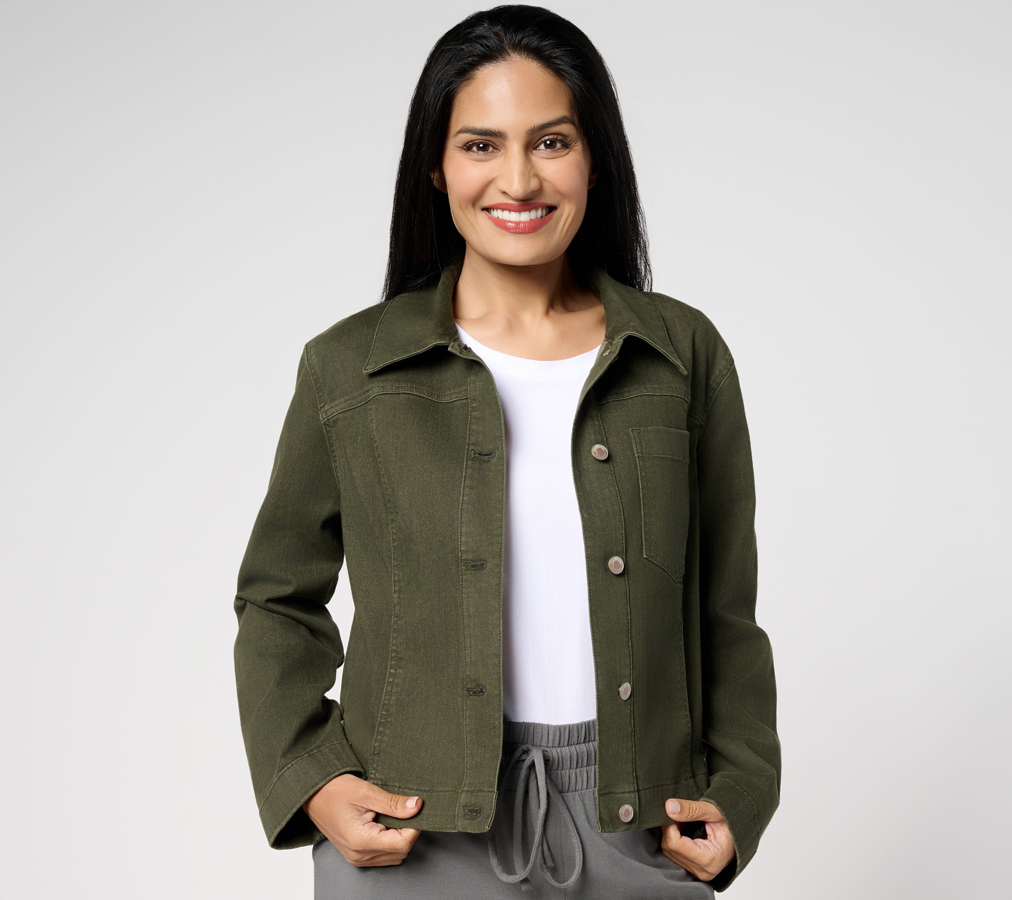 AnyBody Casual Denim Jacket