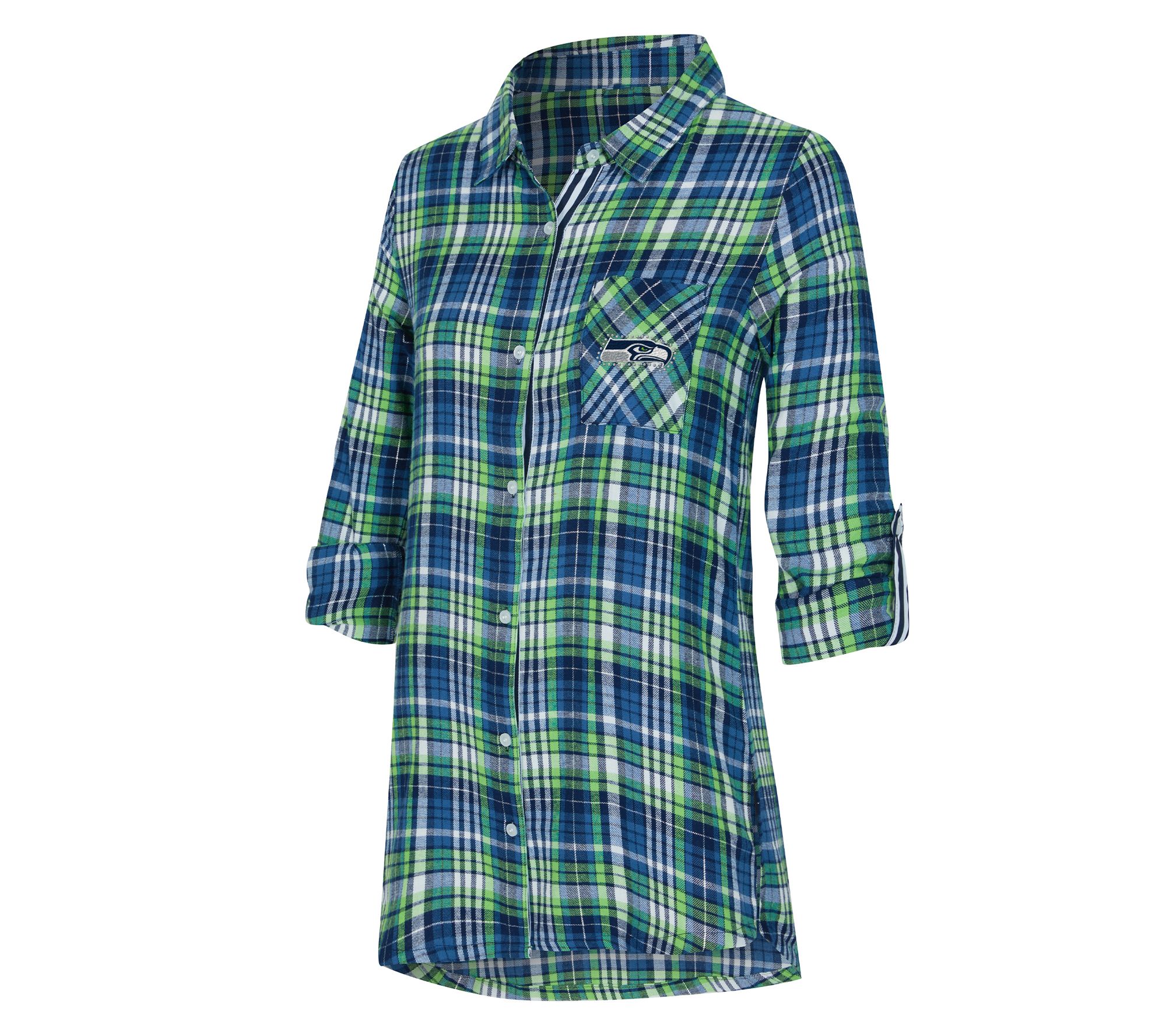 NFL Officially Licensed Women's Plaid Shirt w/ Rhinestones