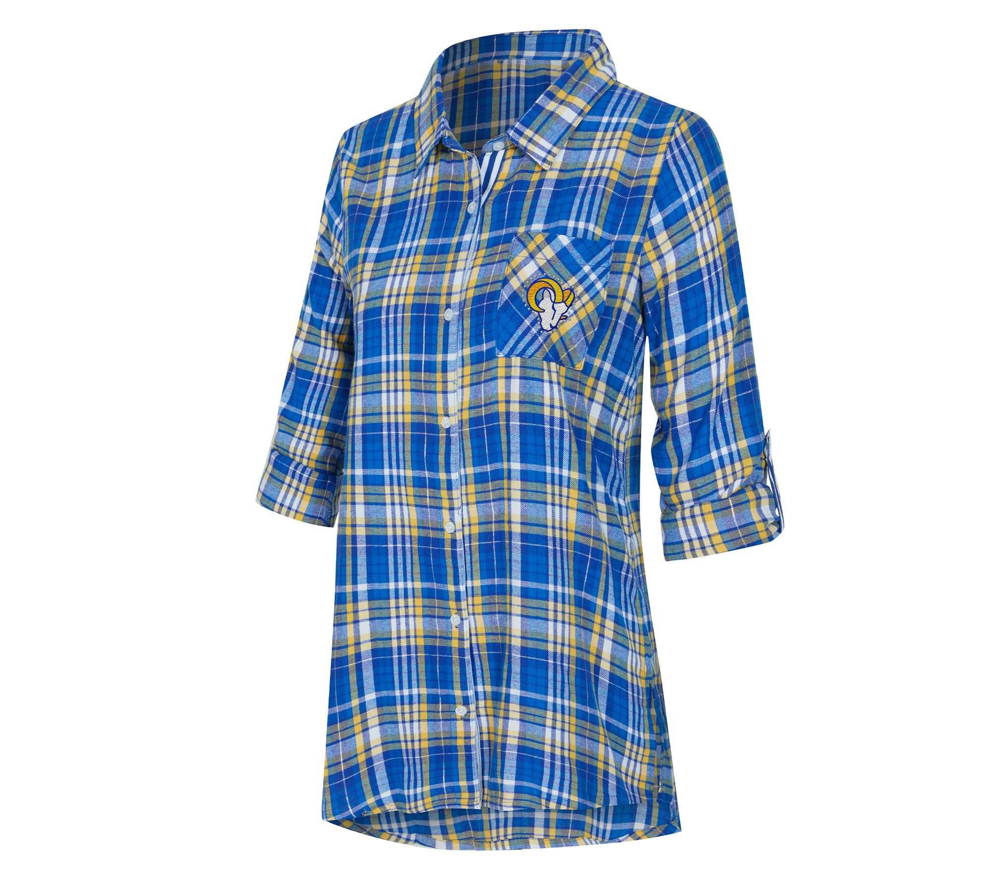 NFL Officially Licensed Women's Plaid Shirt w/ Rhinestones