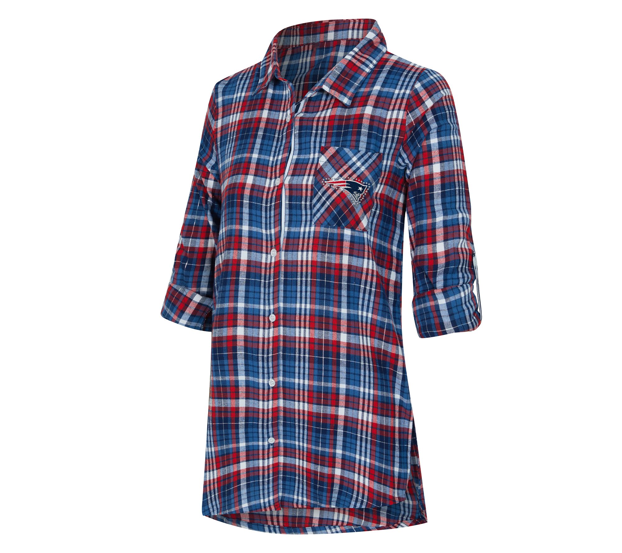 NFL Officially Licensed Women's Plaid Shirt w/ Rhinestones