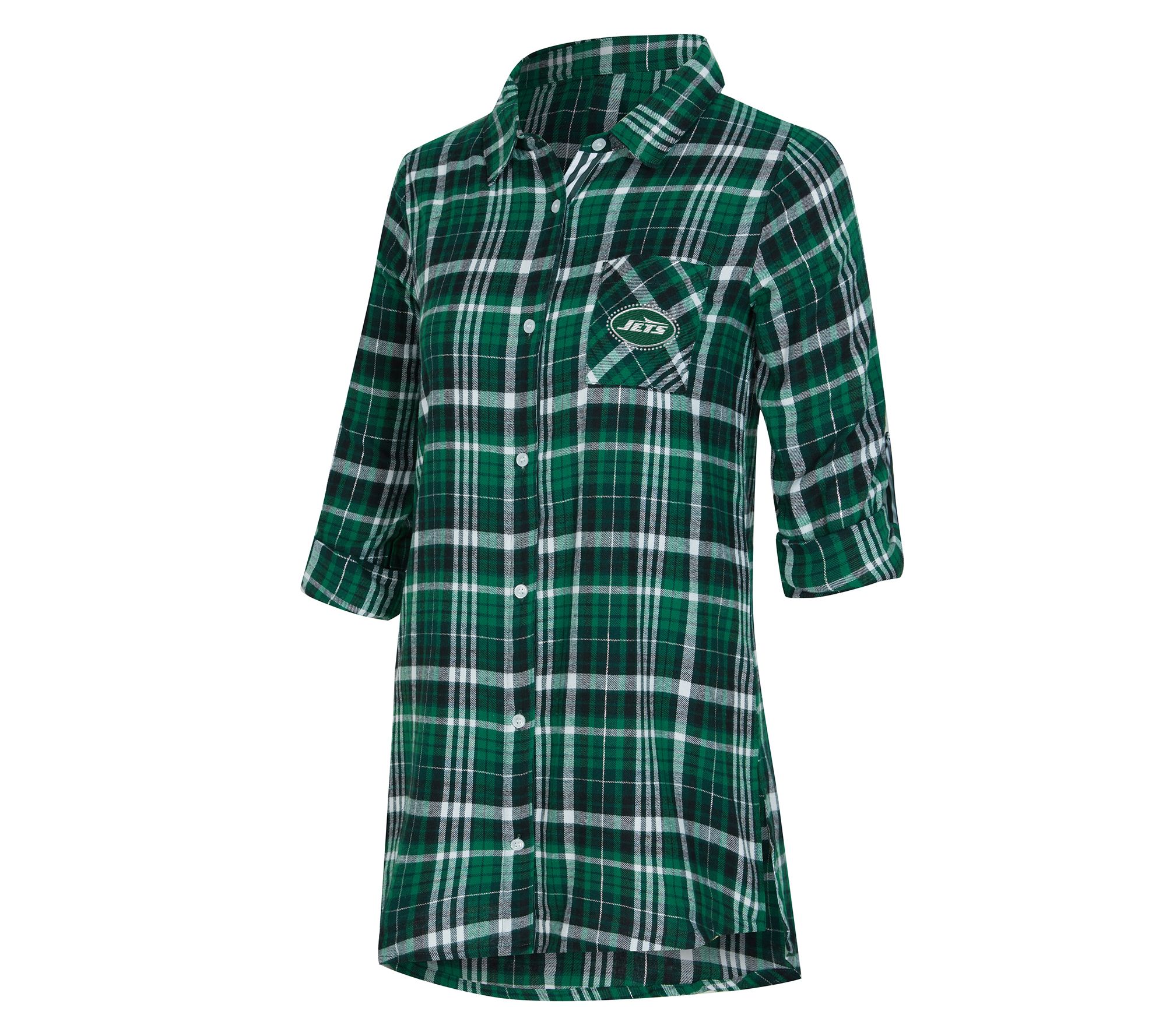NFL Officially Licensed Women's Plaid Shirt w/ Rhinestones