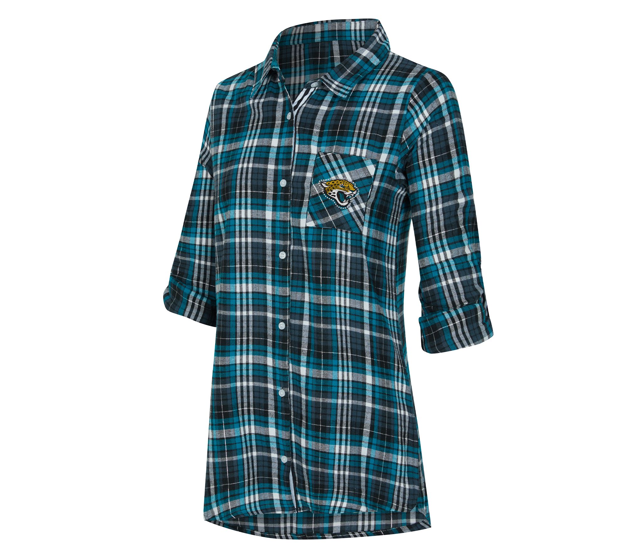 NFL Officially Licensed Women's Plaid Shirt w/ Rhinestones