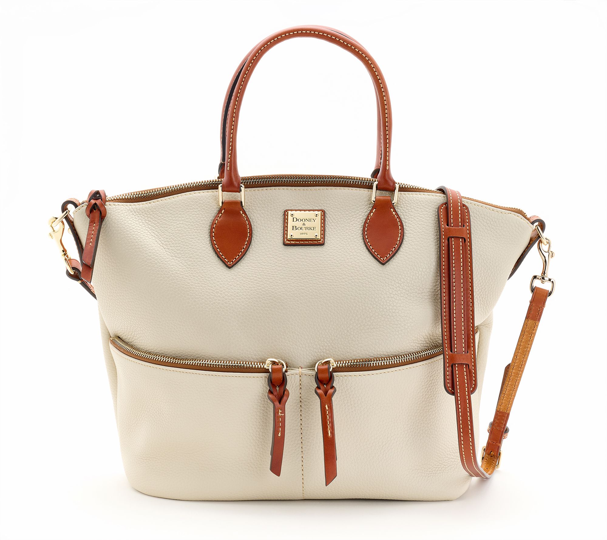 Dooney & Bourke Pebble Leather Large Pocket Satchel