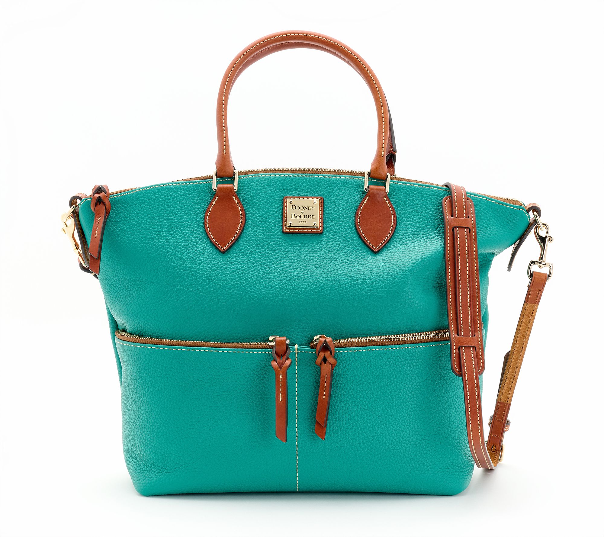 Dooney & Bourke Pebble Leather Large Pocket Satchel