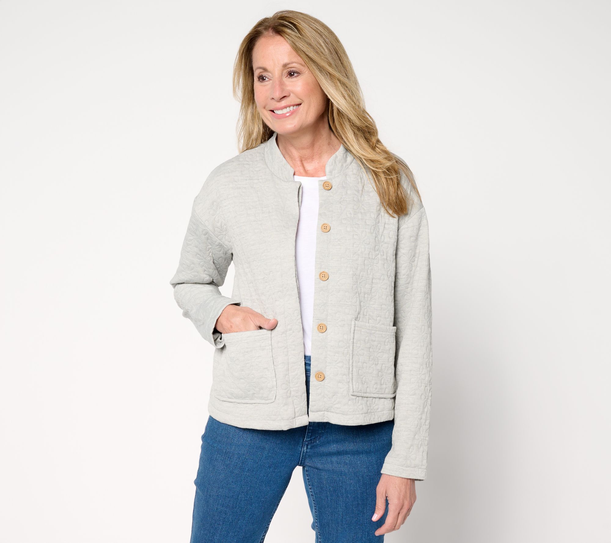 MUK LUKS Quilted Floral Topper