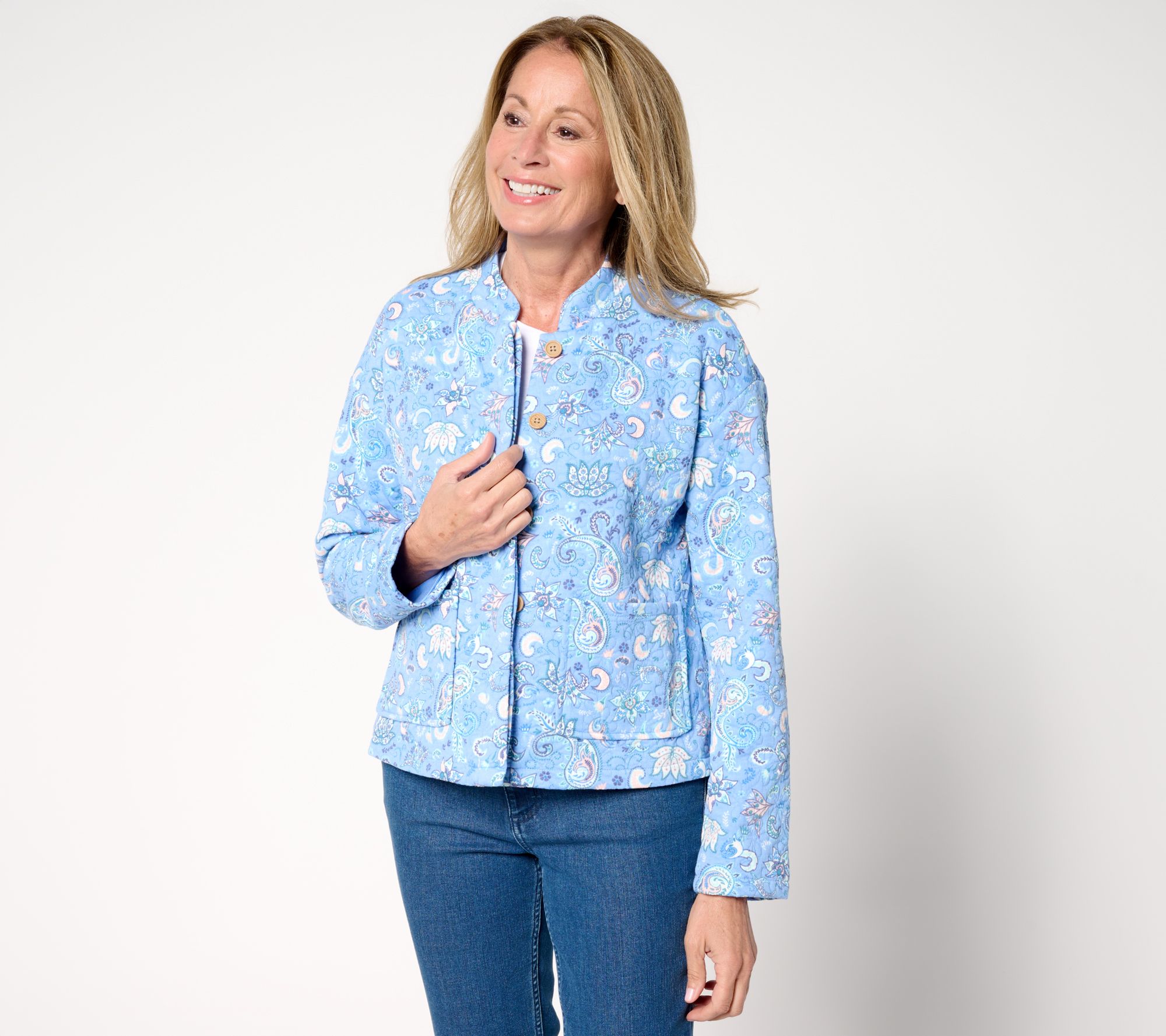 MUK LUKS Quilted Floral Topper