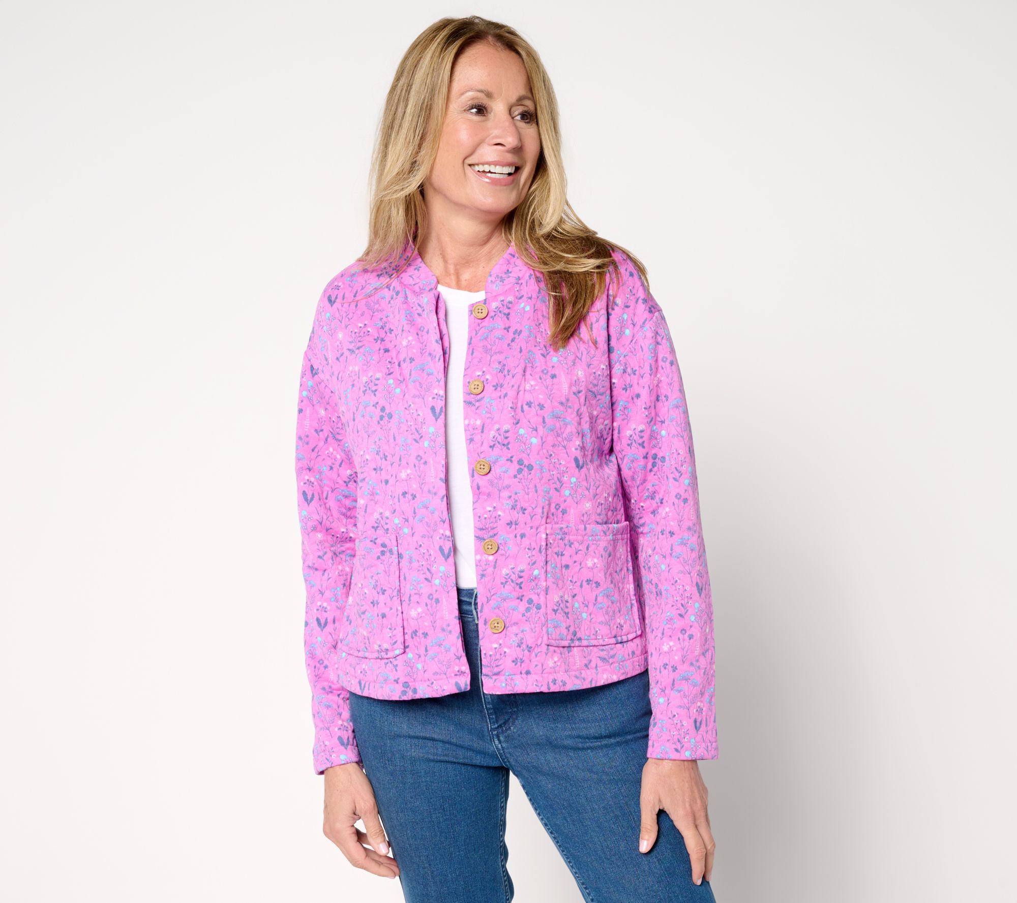 MUK LUKS Quilted Floral Topper