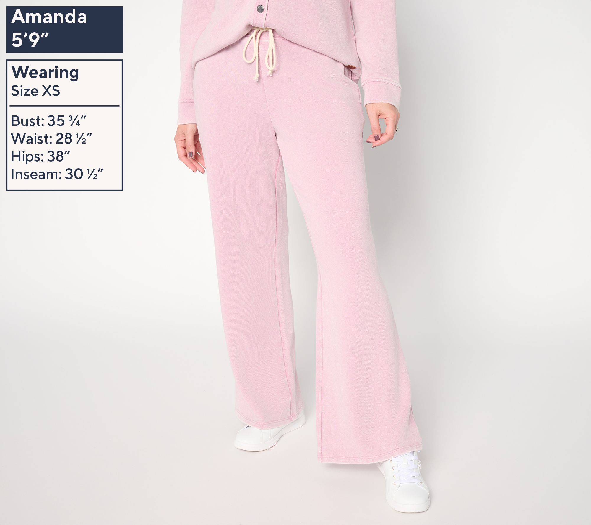 アンドマリー Milky pile heart long pants pink Milky pile heart long pants