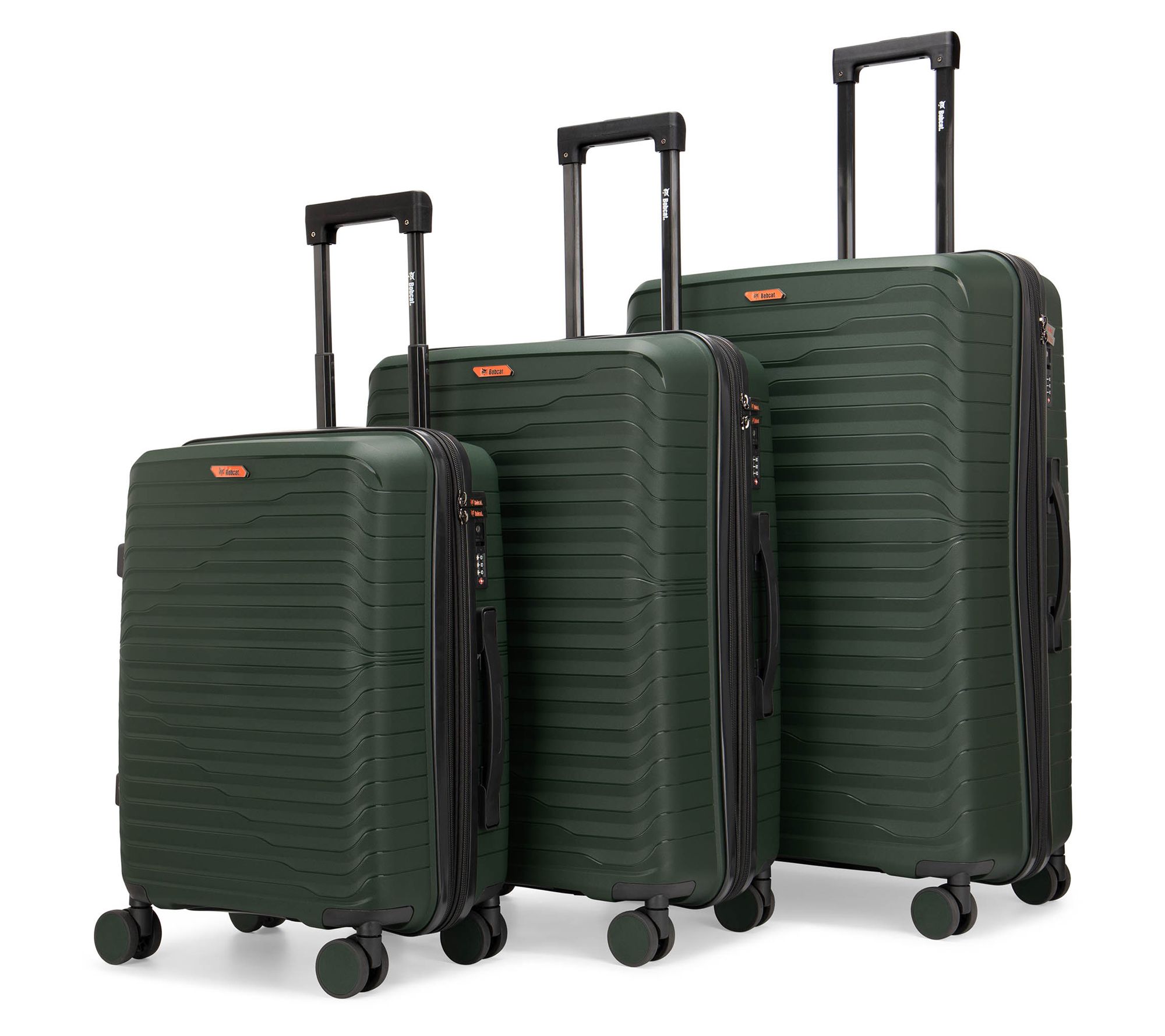 Bobcat Excavator 3pc Expandable Hardside Spinner Luggage