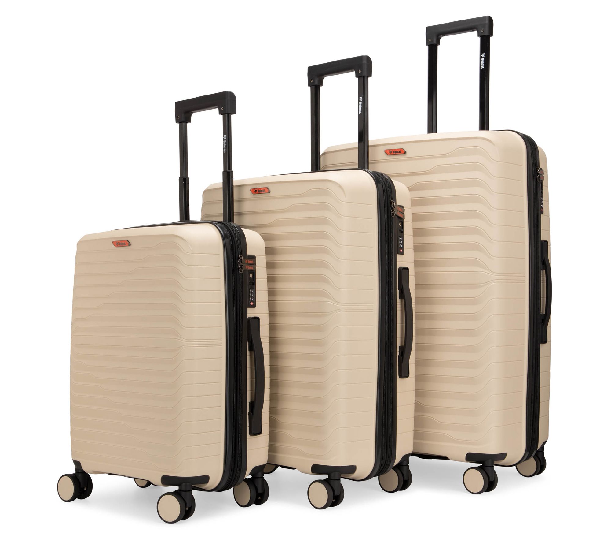 Bobcat Excavator 3pc Expandable Hardside Spinner Luggage