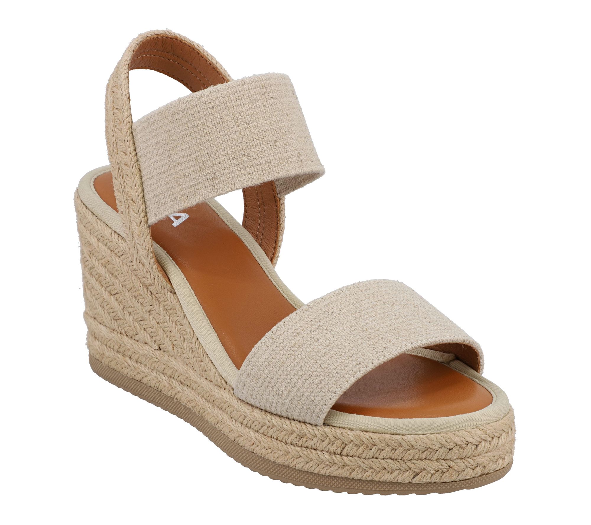 MIA Shoes Fabric Wedge Sandals - Brittni
