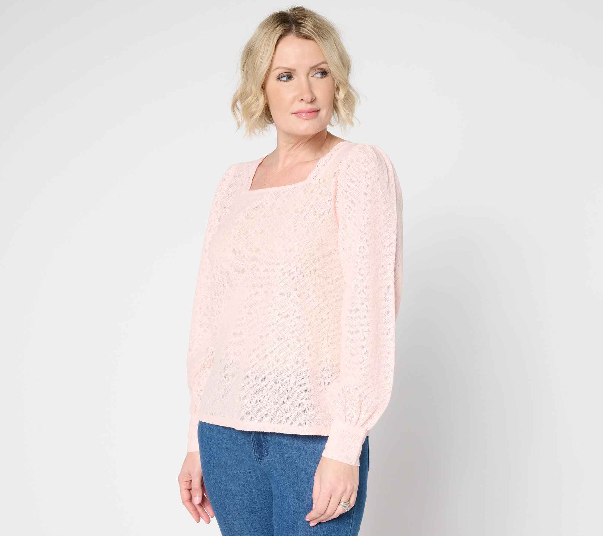 "As Is" Me by Jennie Garth Charleston Lace Blouse