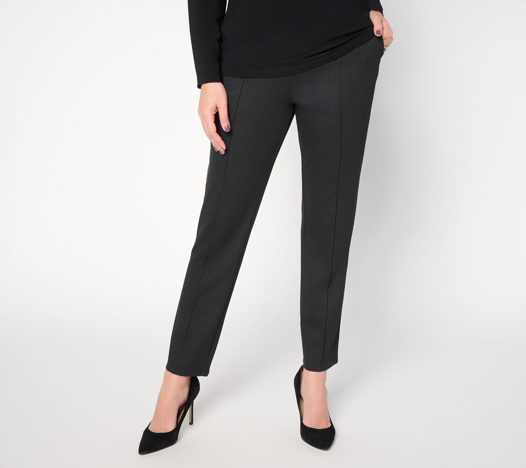 BEAUTIFUL by Lawrenc Zarian Regular Pull-On Pinstripe Pants