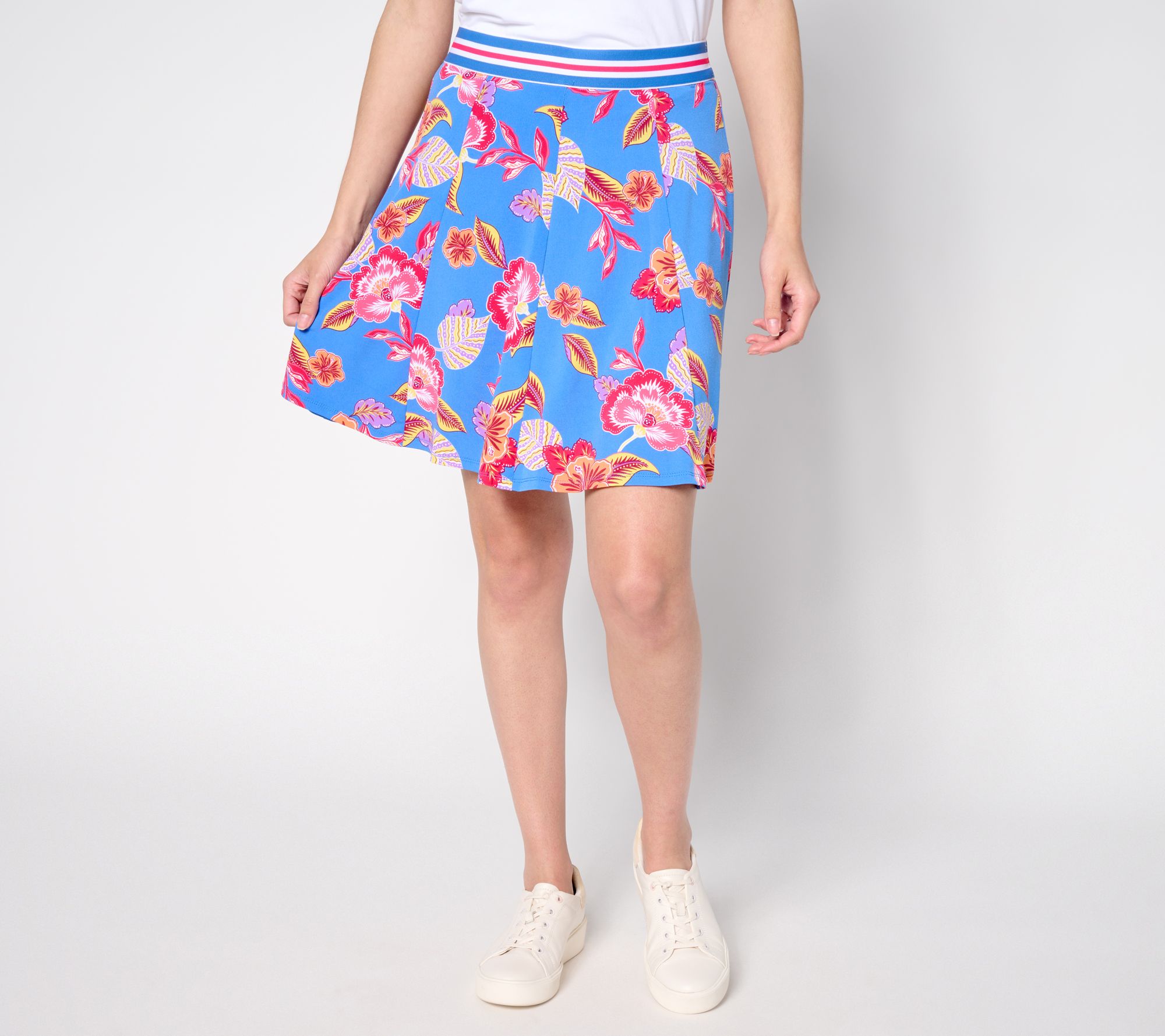 "As Is" Susan Graver CourtsideSocial Regular Liquid Knit Skort