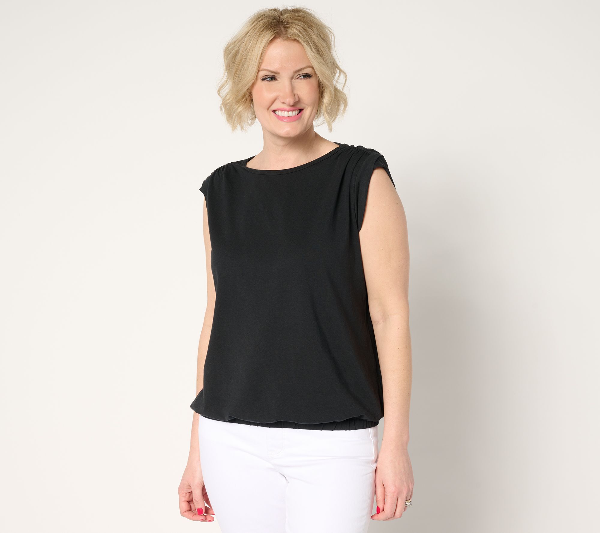 "As Is" Me by Jennie Garth Paco Knit Top with Elastic Hem