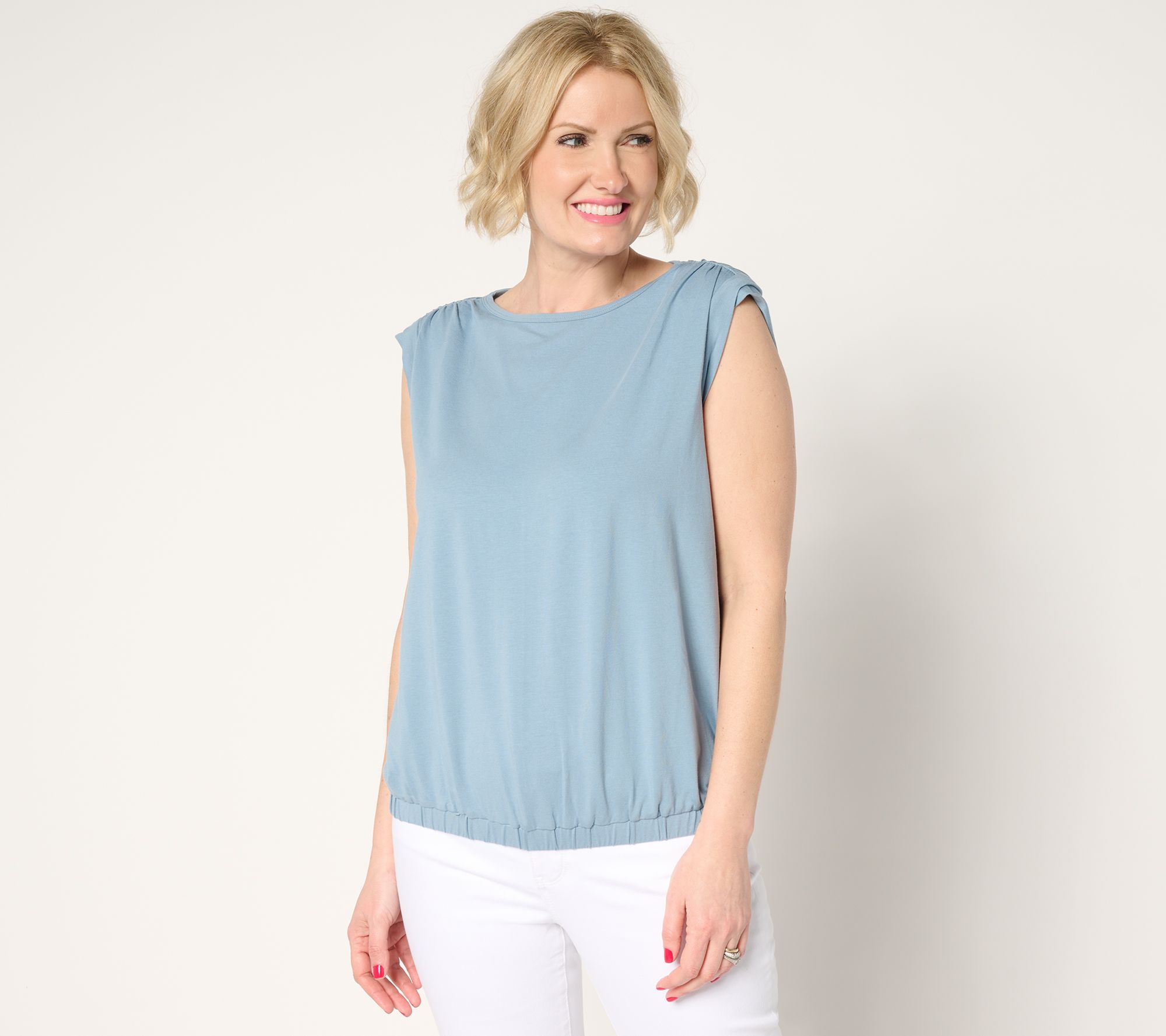 "As Is" Me by Jennie Garth Paco Knit Top with Elastic Hem