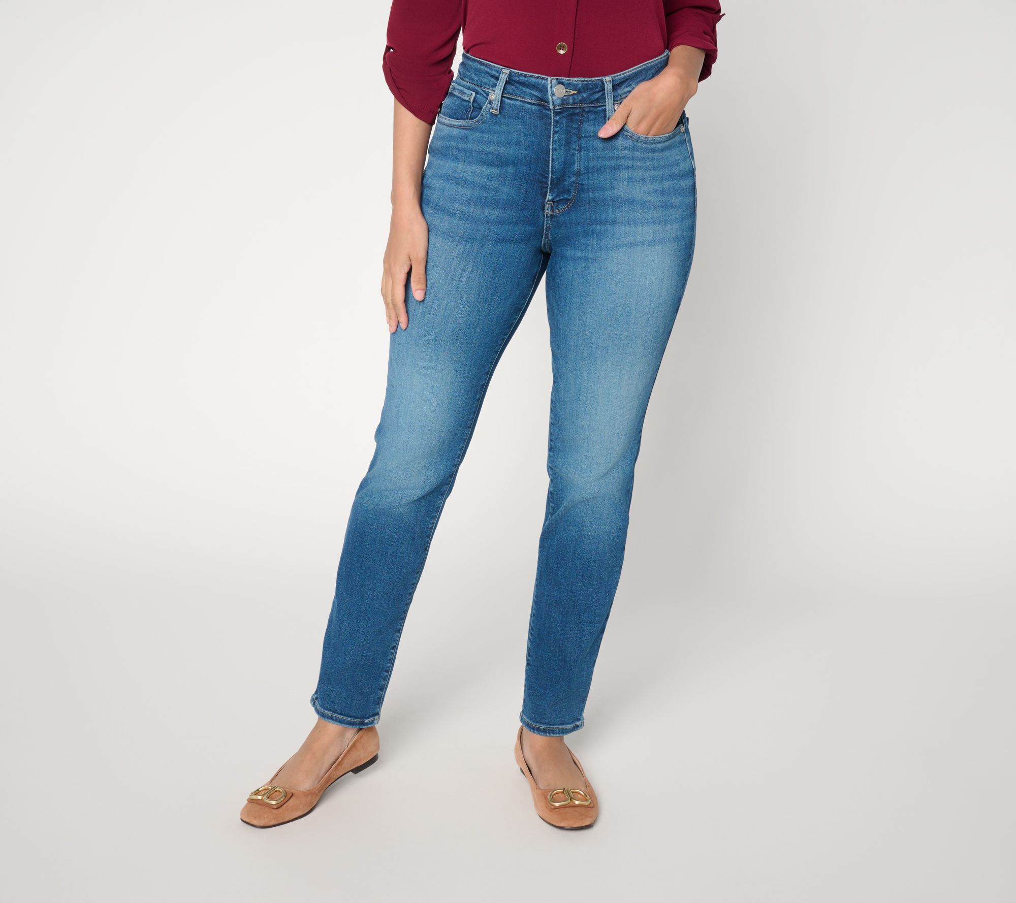 NYDJ Sheri Slim Straight Regular Full Length Jeans