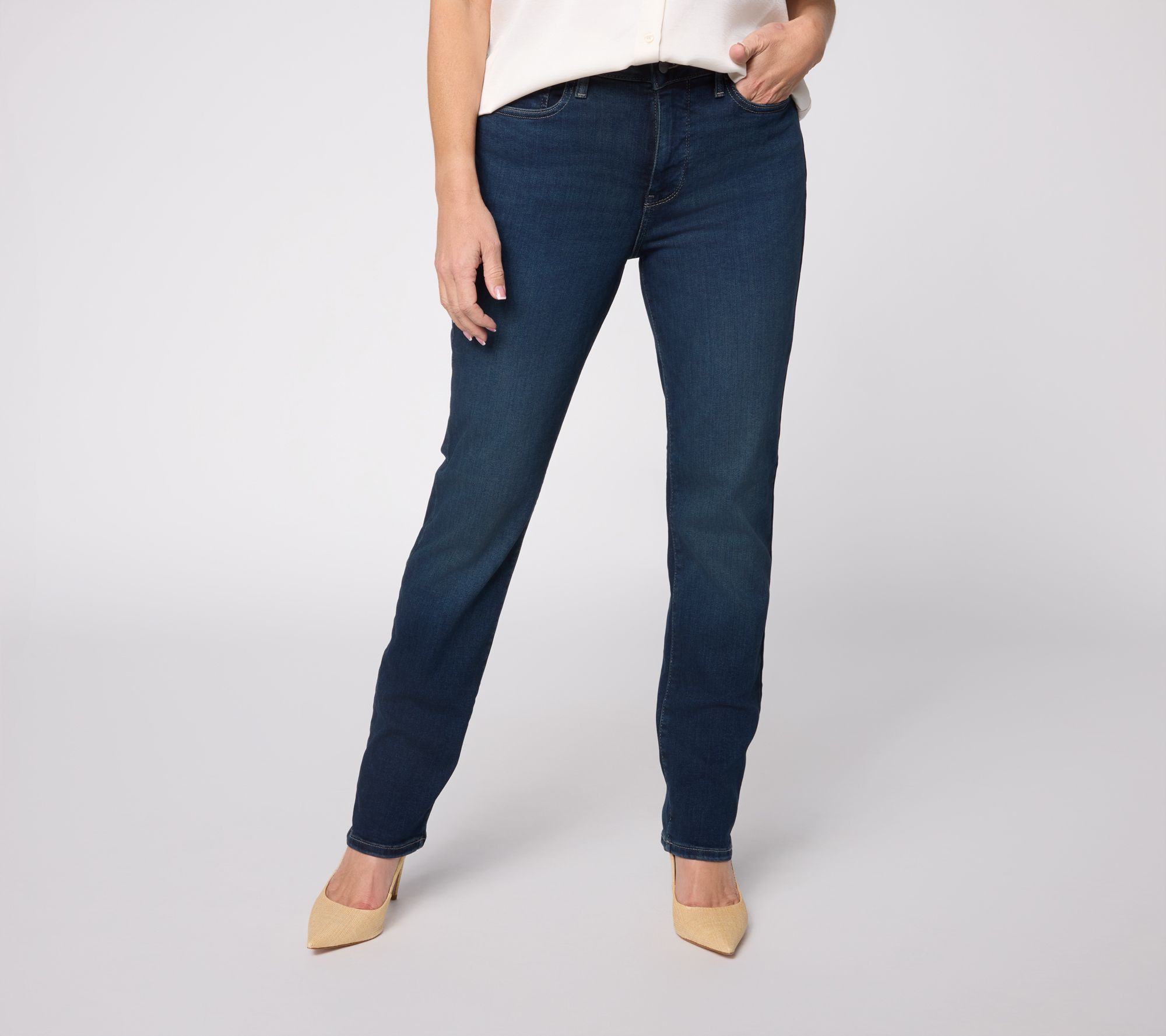 NYDJ Sheri Slim Straight Regular Full Length Jeans