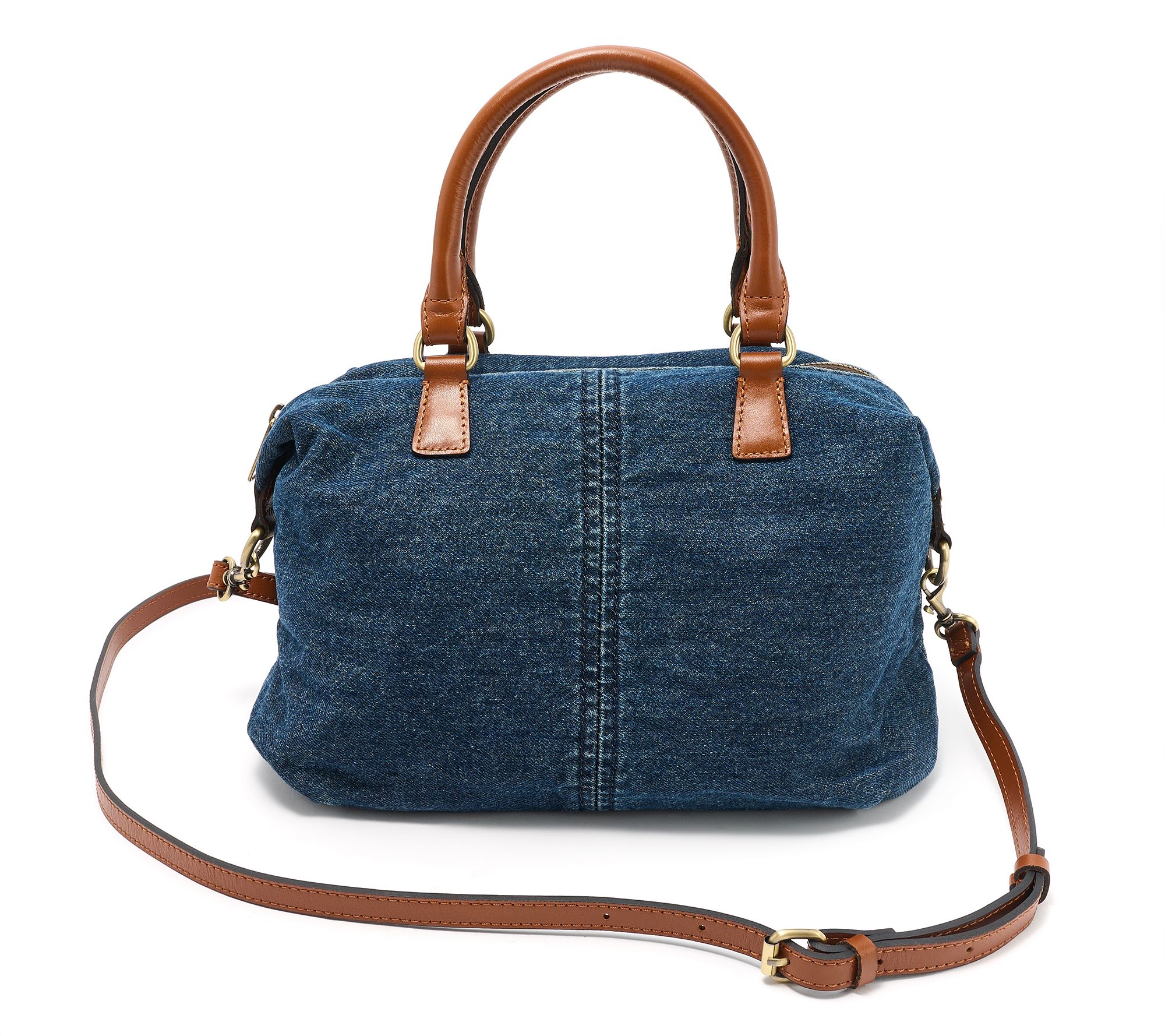  Patricia Nash Pierra Denim Satchel with Crossbody Strap - A718500