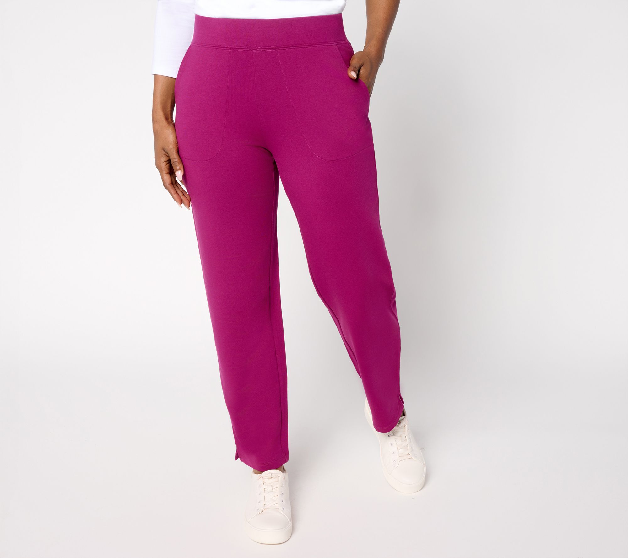 "As Is" Denim & Co. Reg EasyWear French Terry Ankle Pant