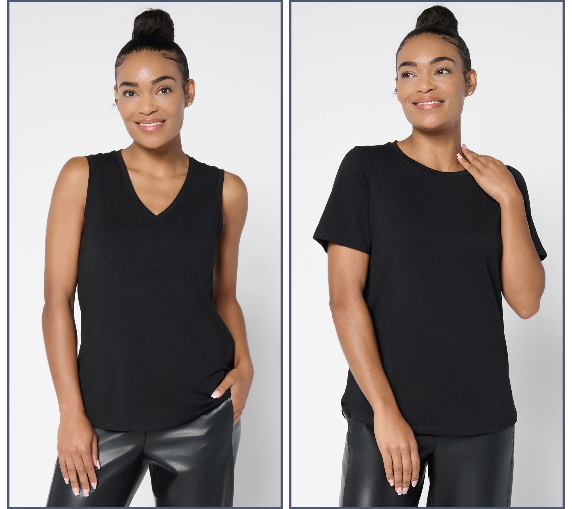 "As Is" by Stacy London Two Pack Tank & Tee Set Two Pack