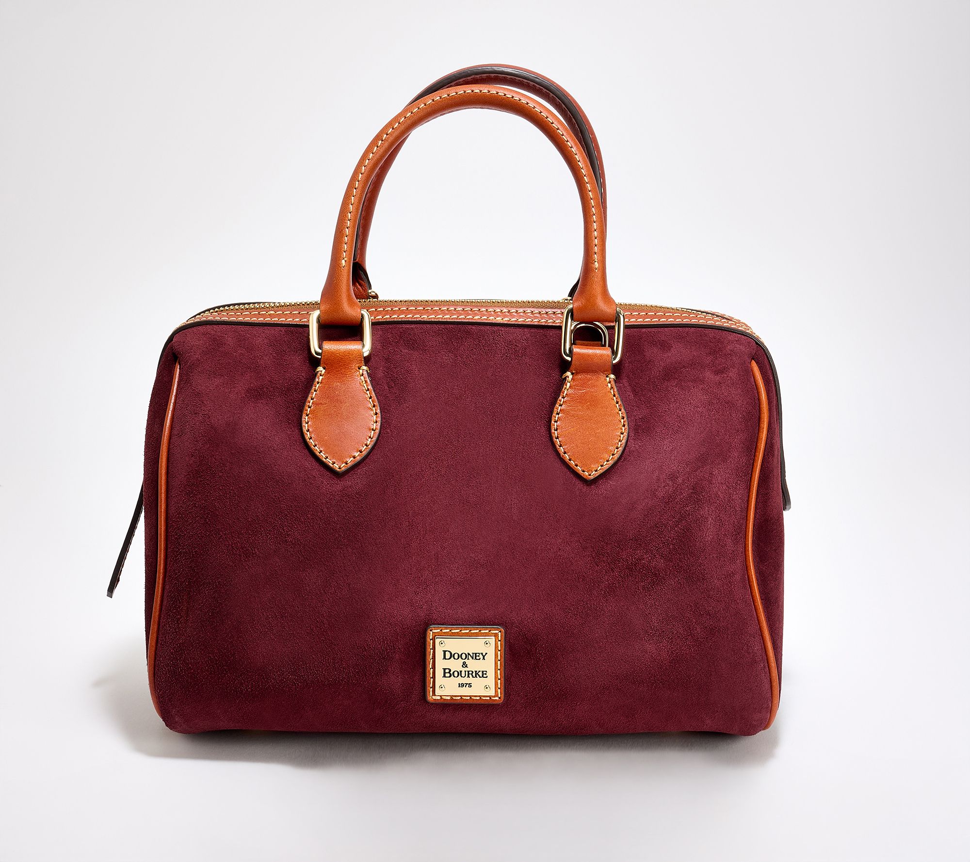 "As Is" Dooney & Bourke Suede Barrel Satchel with Crossbody Strap