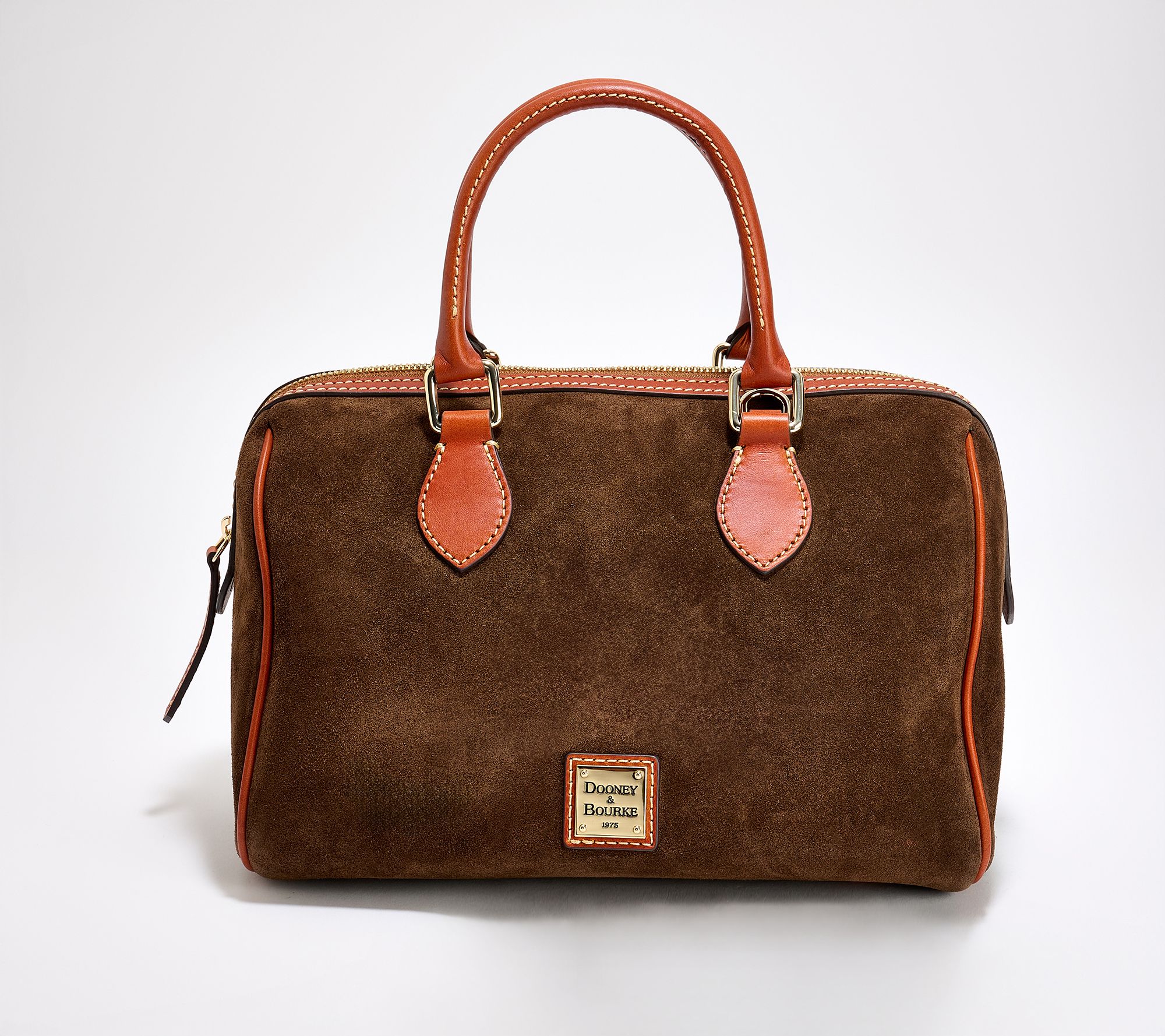 "As Is" Dooney & Bourke Suede Barrel Satchel with Crossbody Strap