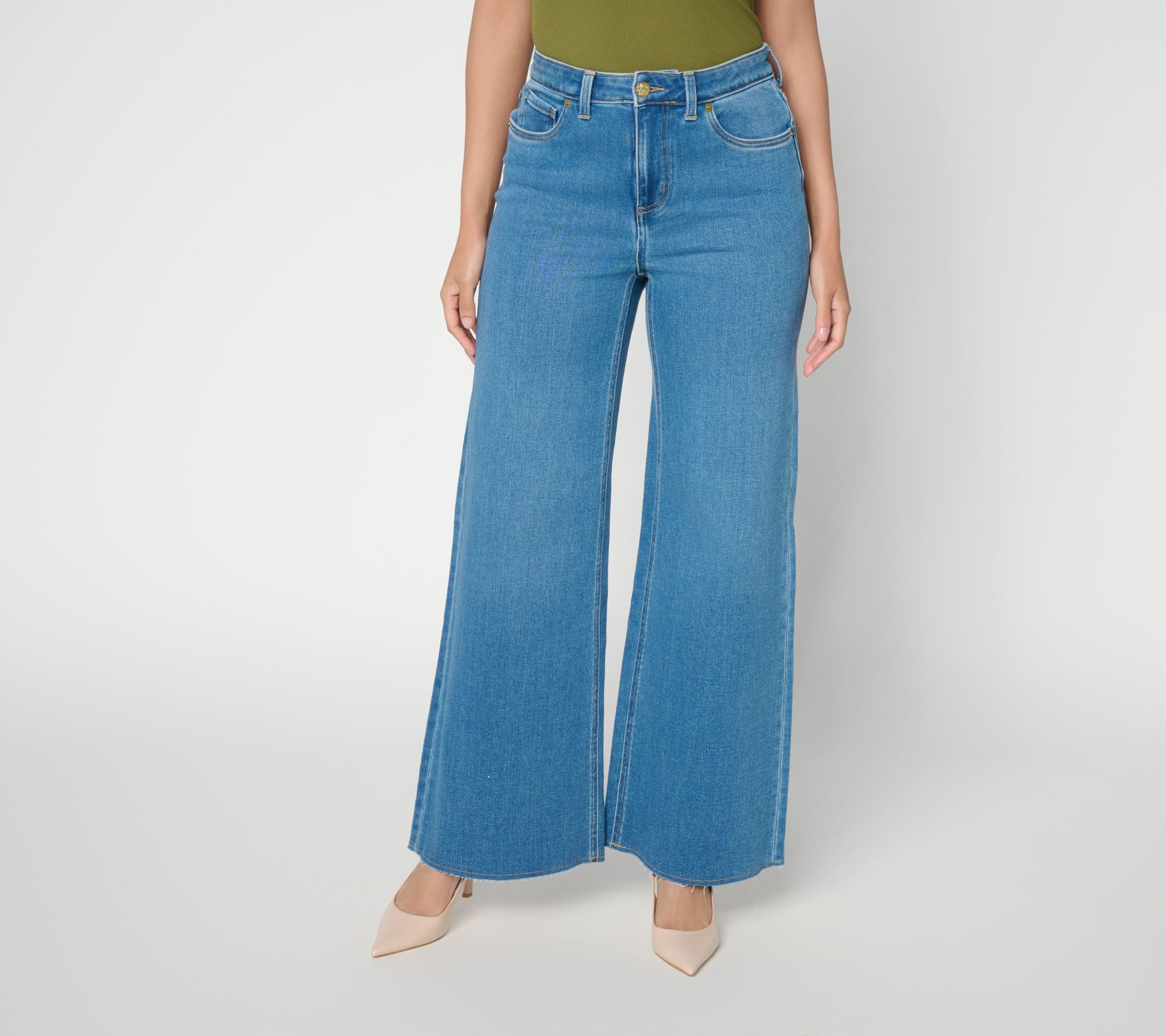 Mally Roncal Petite Wide Leg Full Length FierceFlex Jean