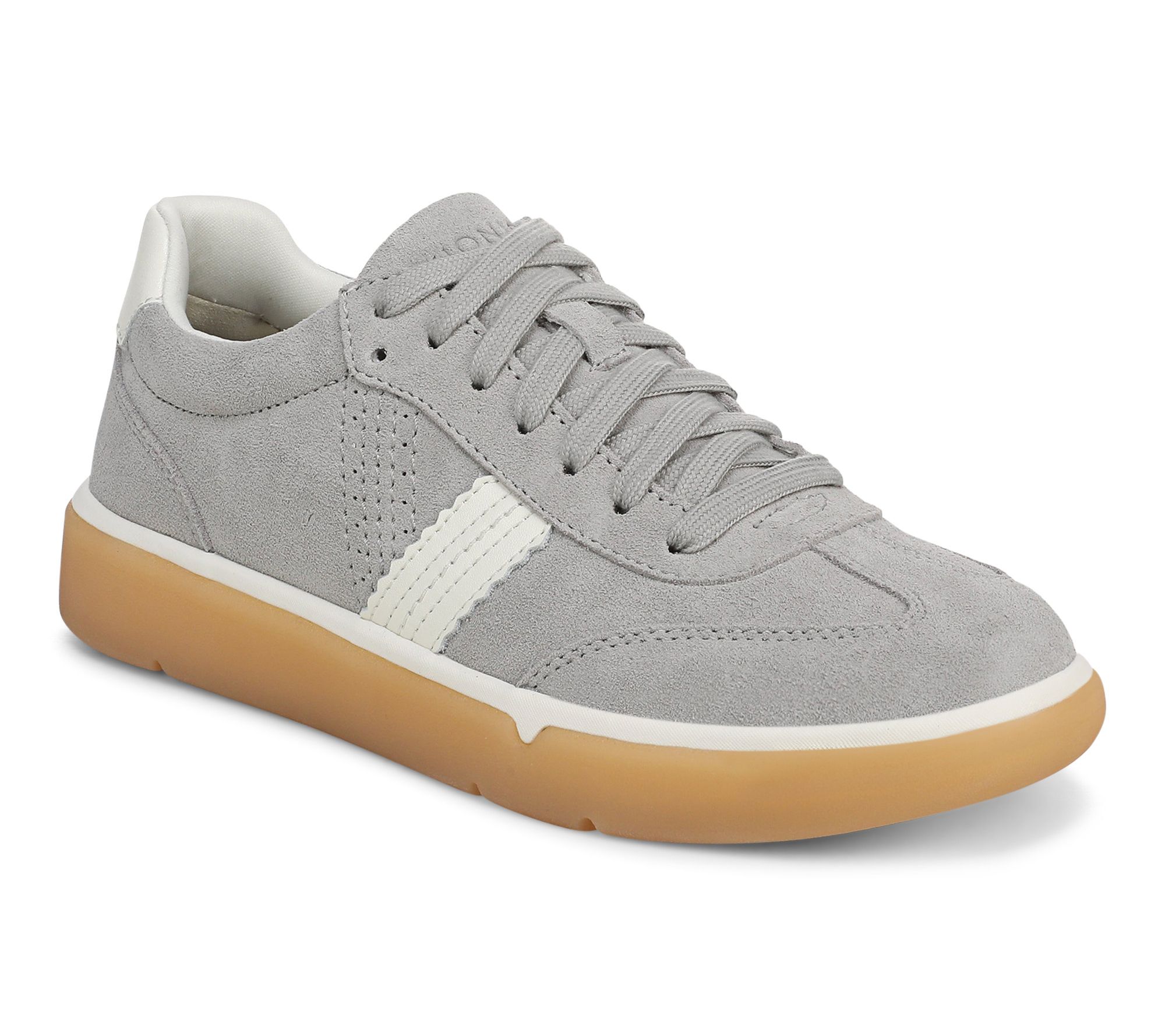 Vionic Suede/Leather Casual Lace Up Sneakers - City Walk