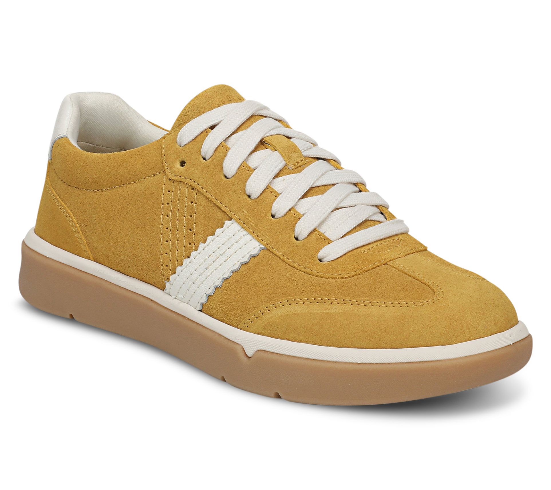 Vionic Suede/Leather Casual Lace Up Sneakers - City Walk