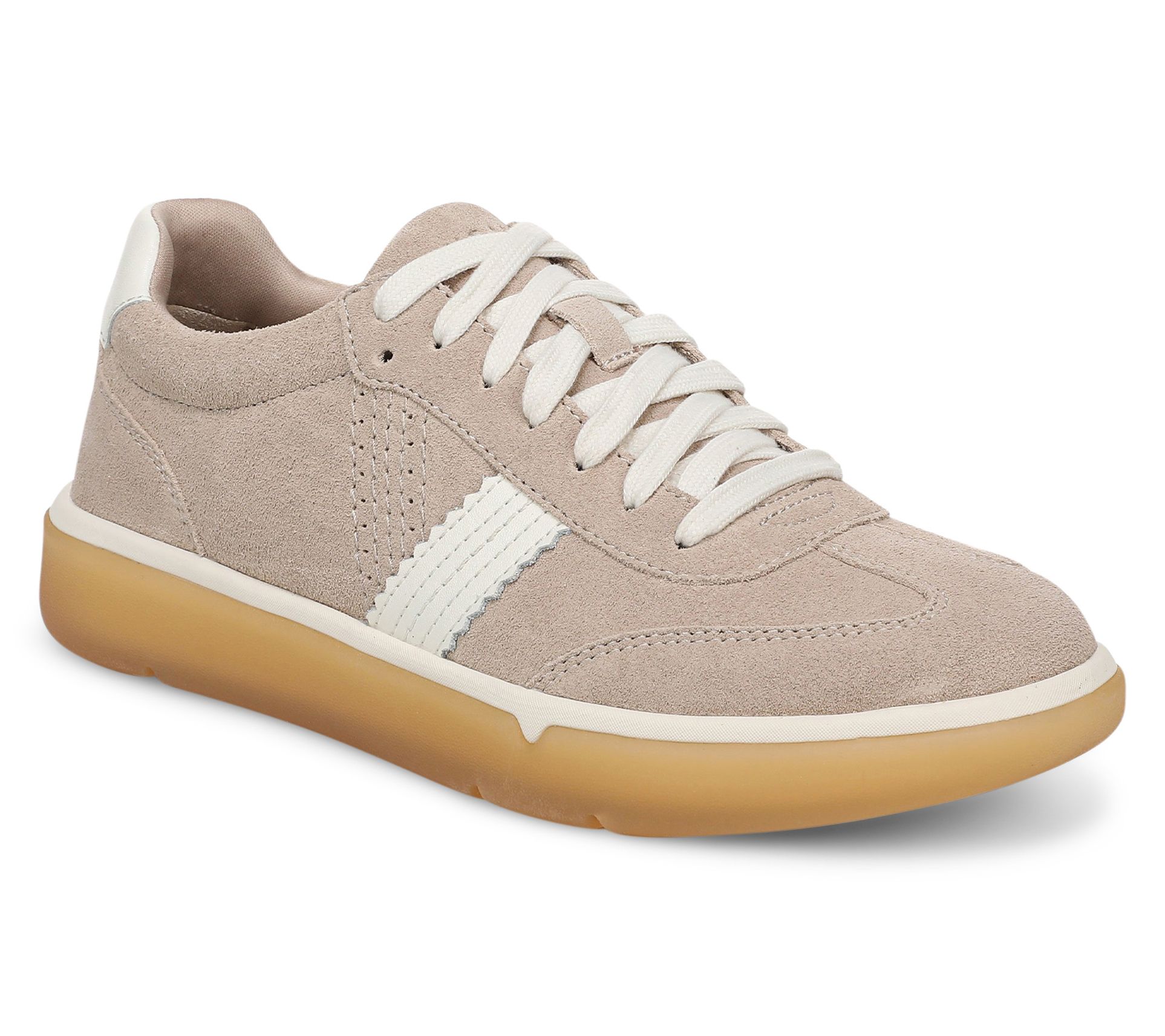 Vionic Suede/Leather Casual Lace Up Sneakers - City Walk