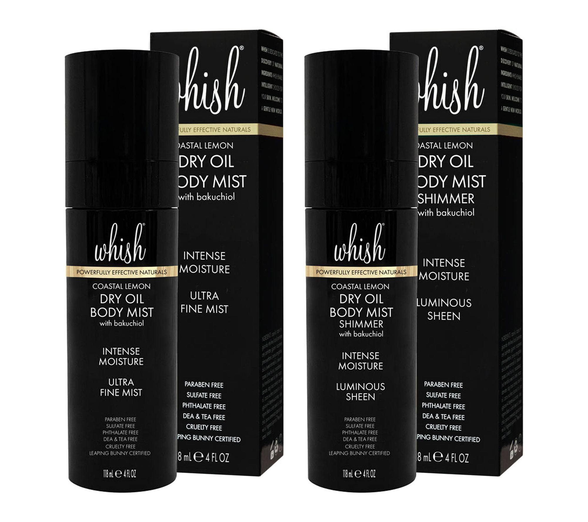 Whish Dry Oil Mist + Shimmer Mist 4oz Duo