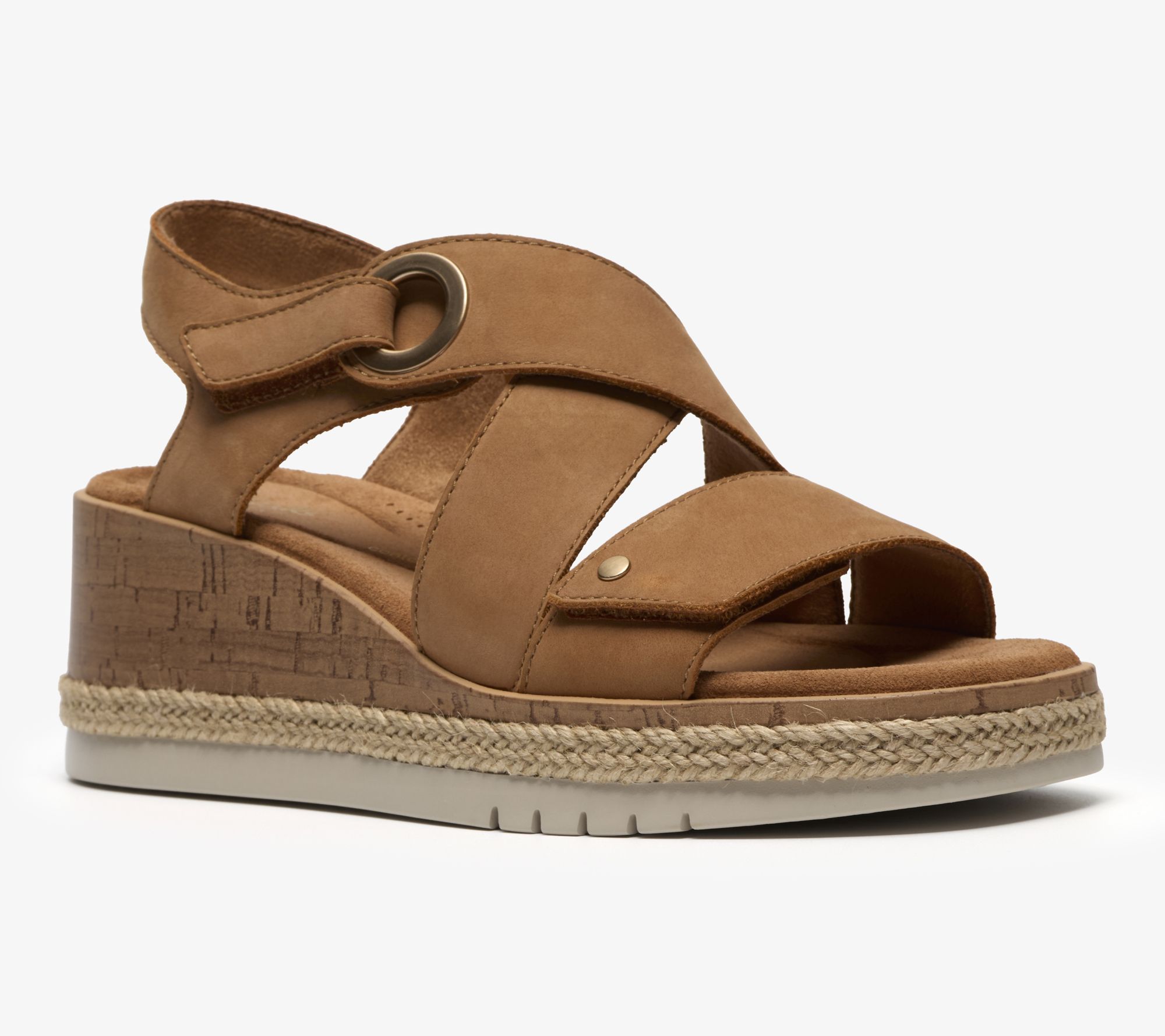 Clarks Signature Leather Wedge Sandals -Kidiki Sun