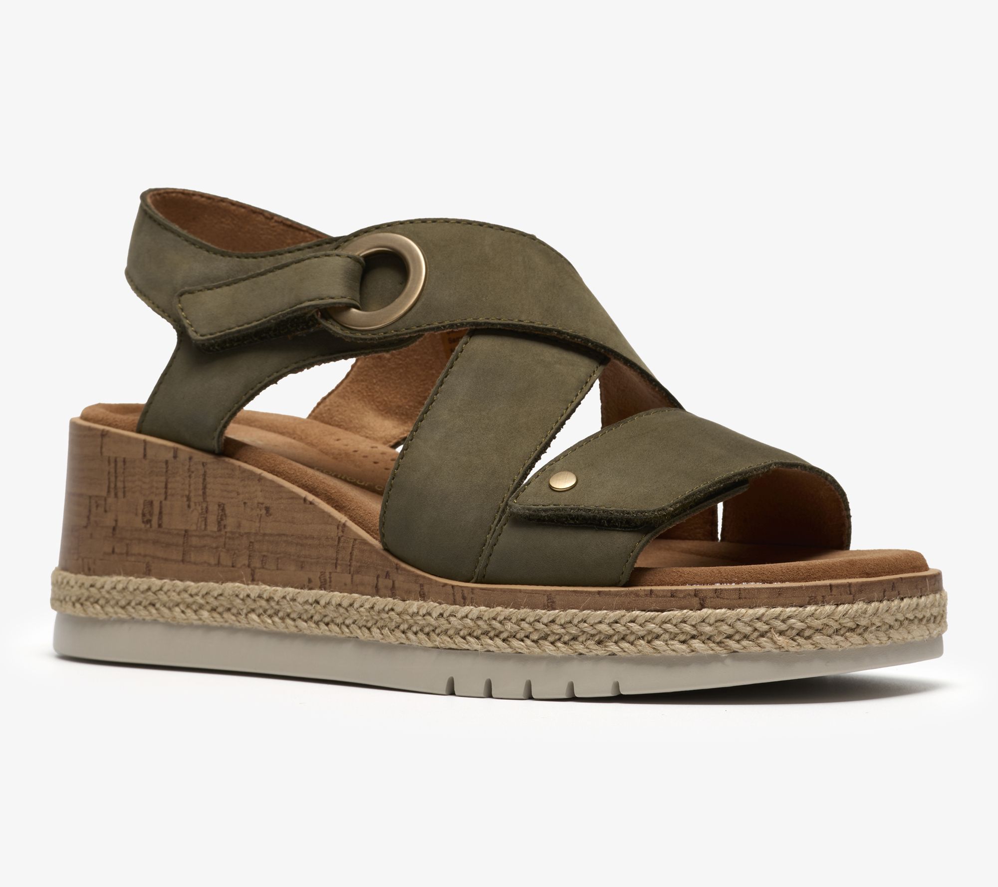 Clarks Signature Leather Wedge Sandals -Kidiki Sun