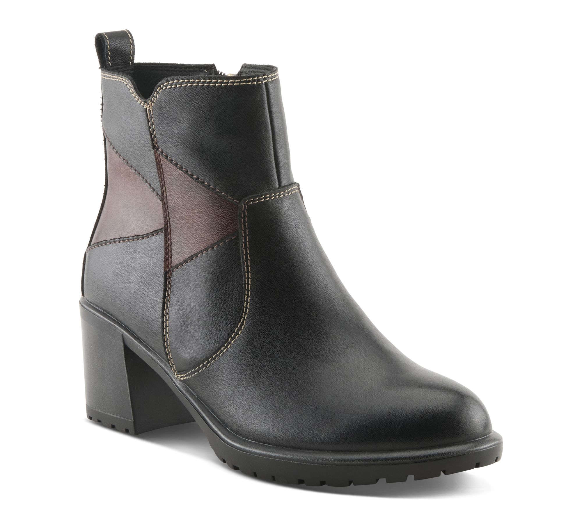 Spring Step Leather Combo Boots - Patchpower