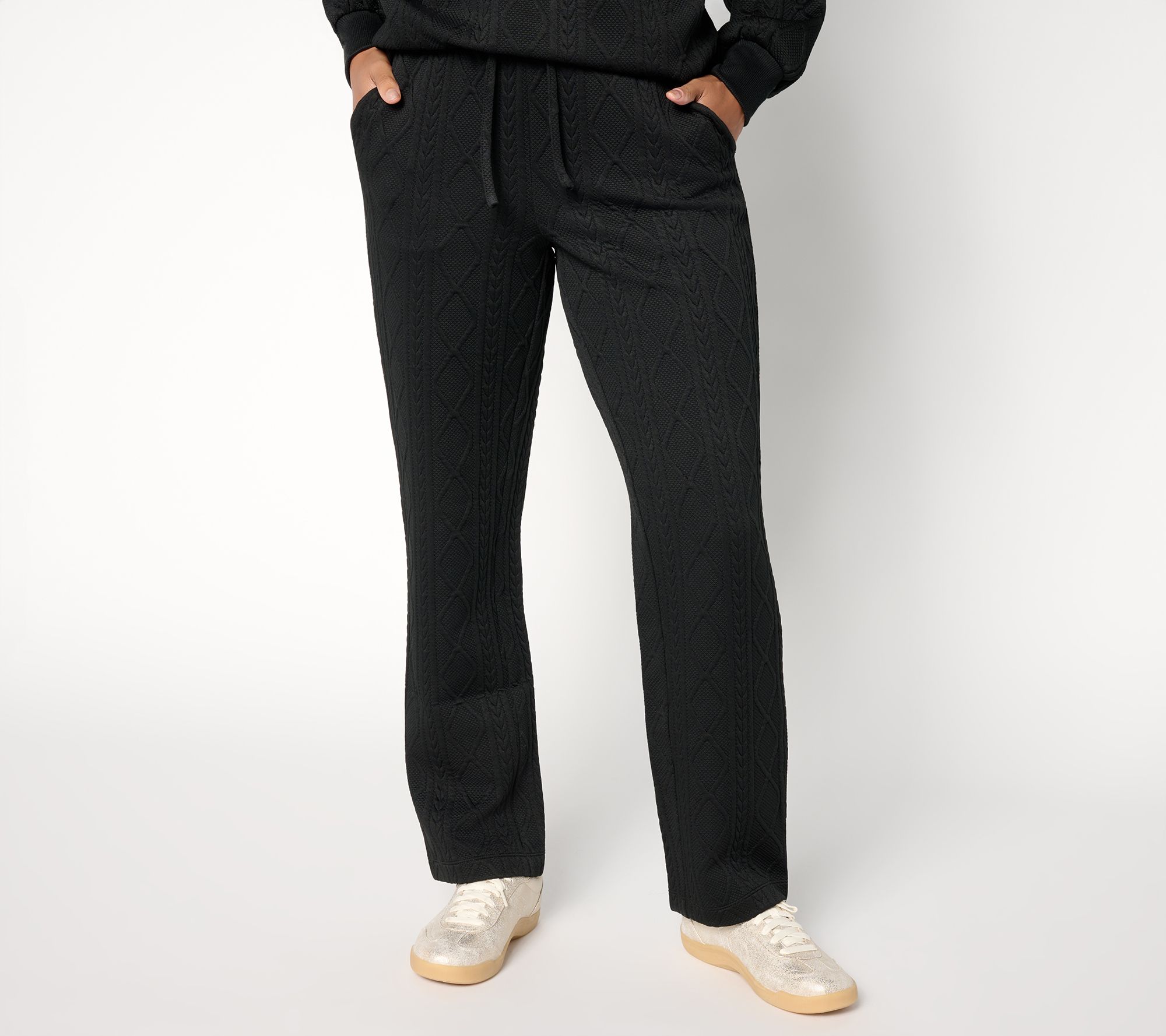 "As Is" Belle by Kim Gravel Reg Cable Chic Straight Pant