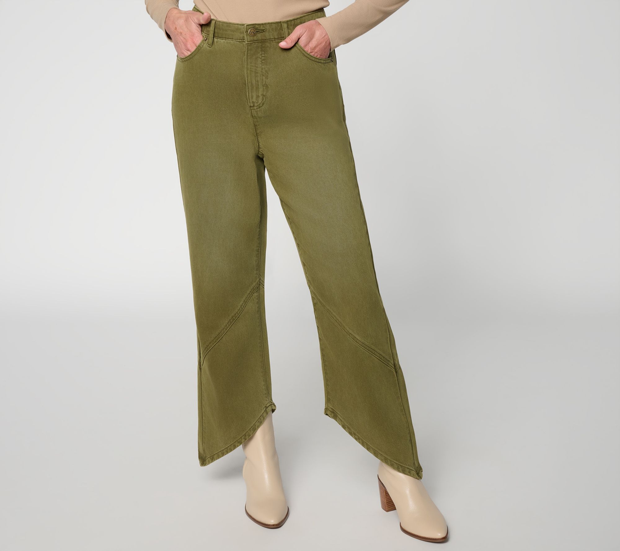 Me by Jennie Garth Petite Pointed Hem Rigid Jeans