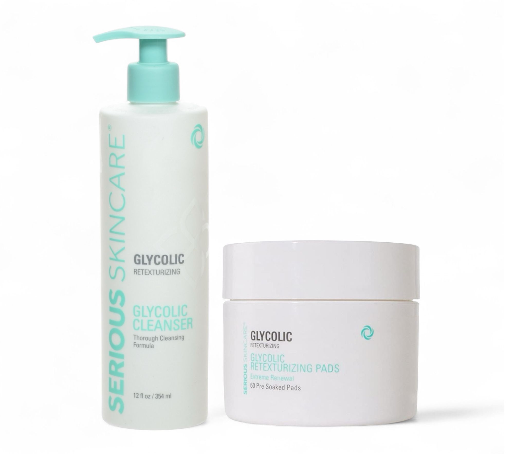 SERIOUS SKINCARE Glycolic Cleanser + Glycolic Pads