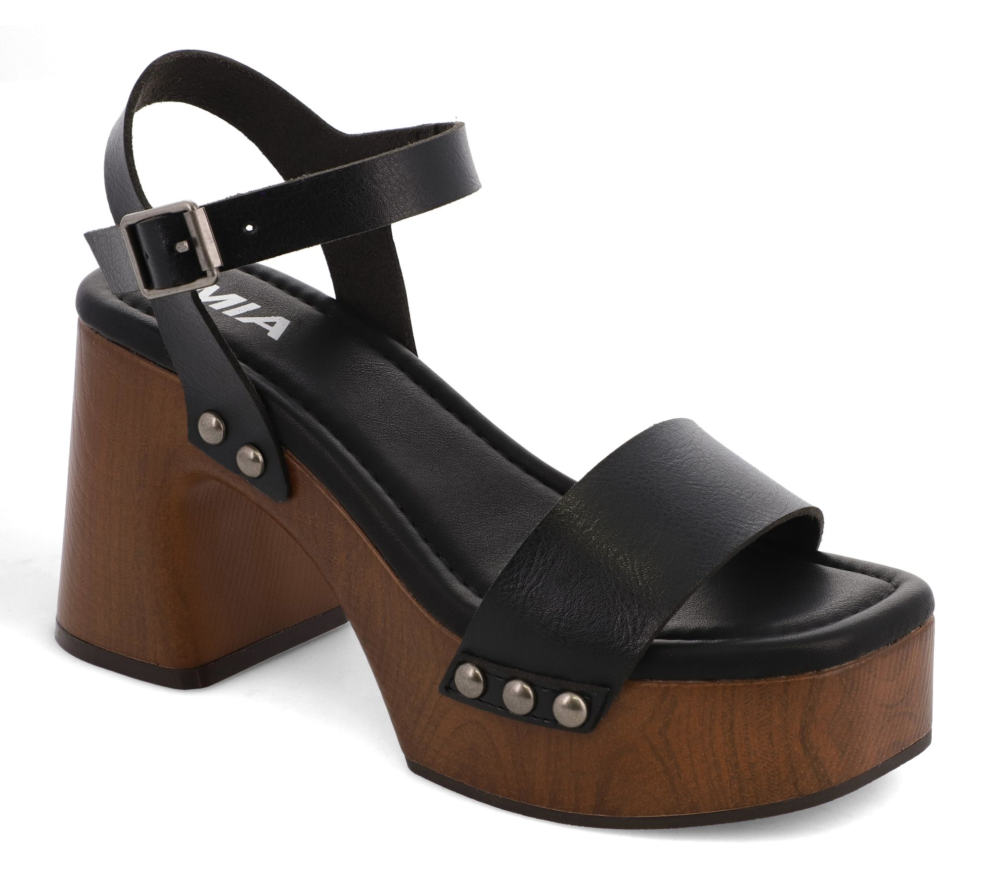 MIA Flared Block Heel Platform Sandals - Electrah