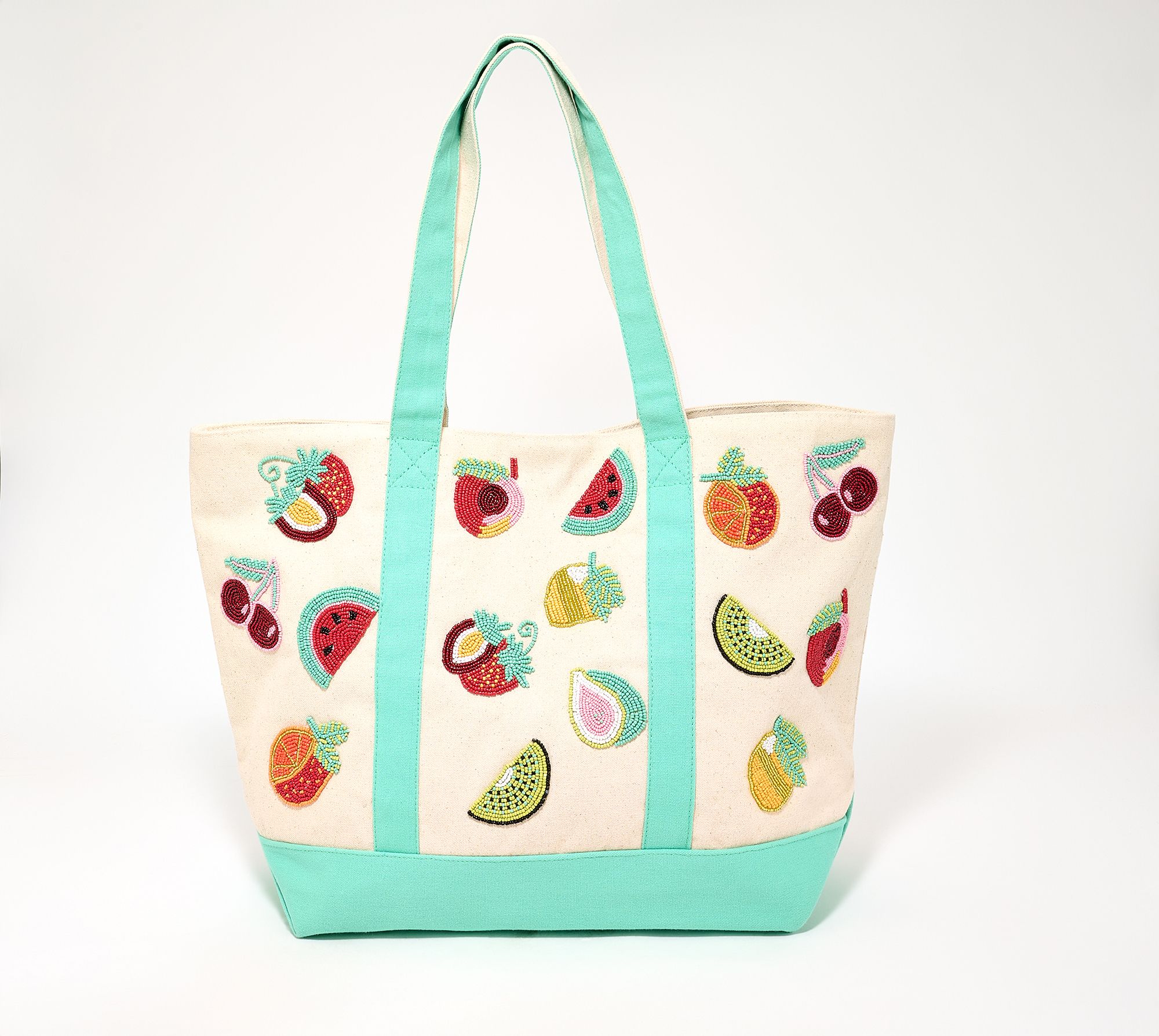 America & Beyond Embellished Canvas Tote
