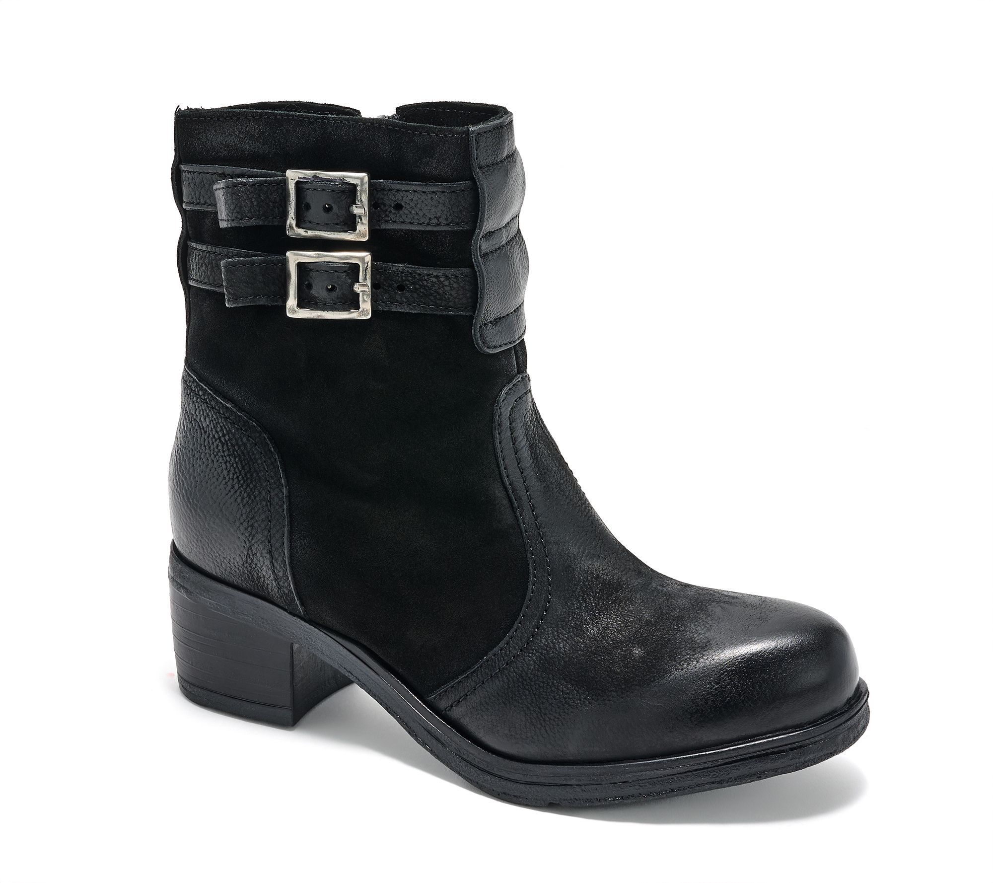 "As Is" Miz Mooz Leather Heeled Ankle Boots - Stellar