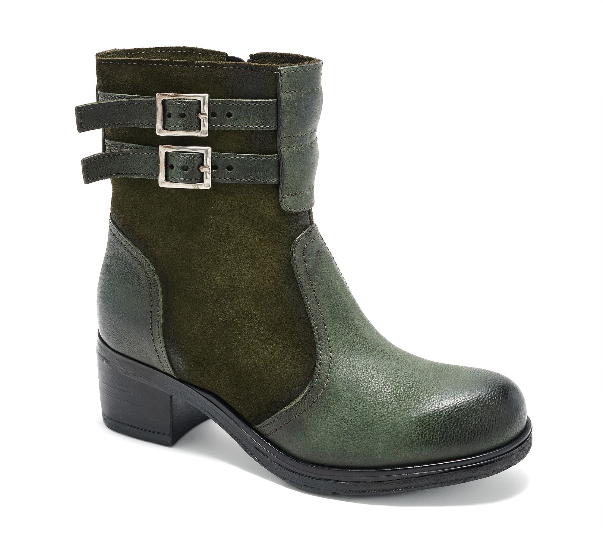 "As Is" Miz Mooz Leather Heeled Ankle Boots - Stellar