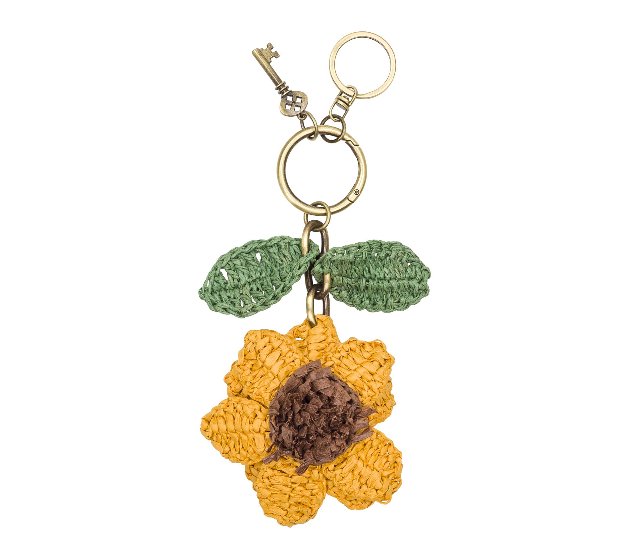 Patricia Nash Raffia Sunflower Bag Charm