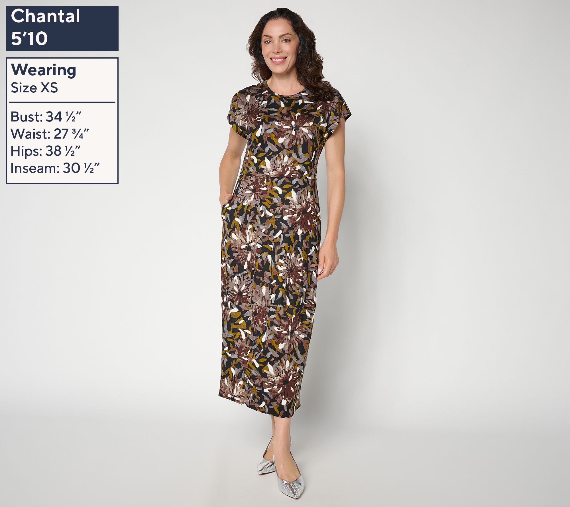 Carla Rockmore Collection Midi Length 100% Cotton Barrel Dress | QVC
